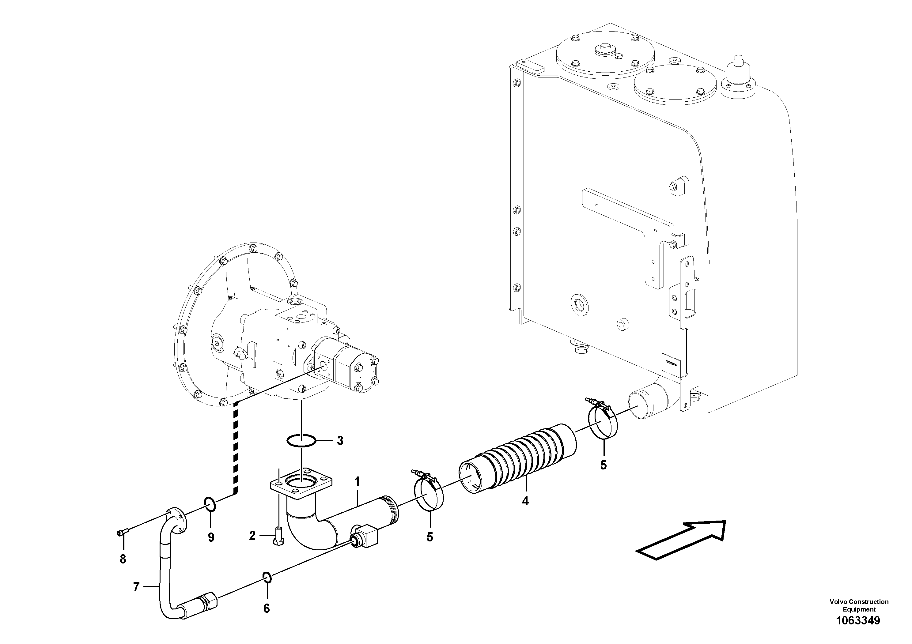 Hose assembly VOE14687465 VOLVO