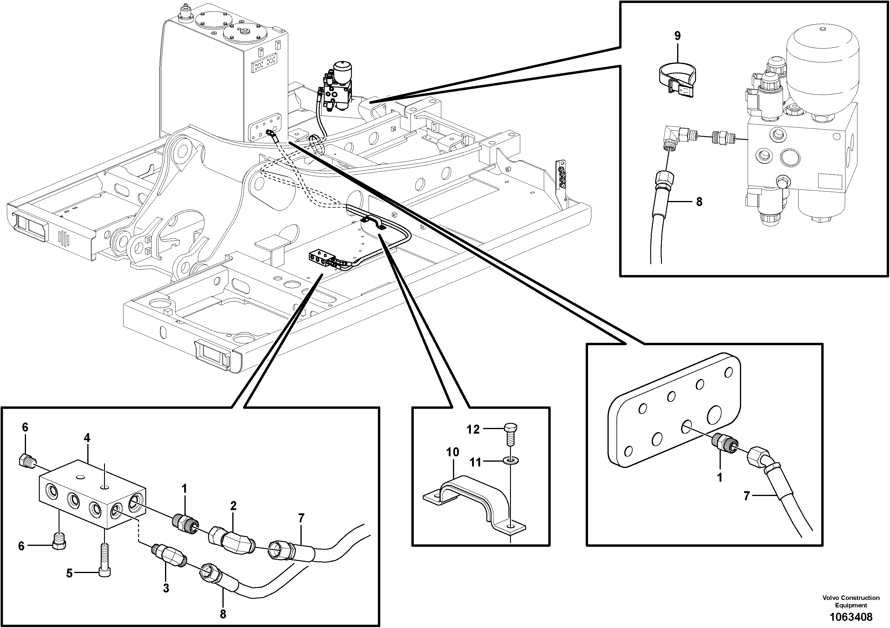 Timing gear casing VOE15801406 VOLVO