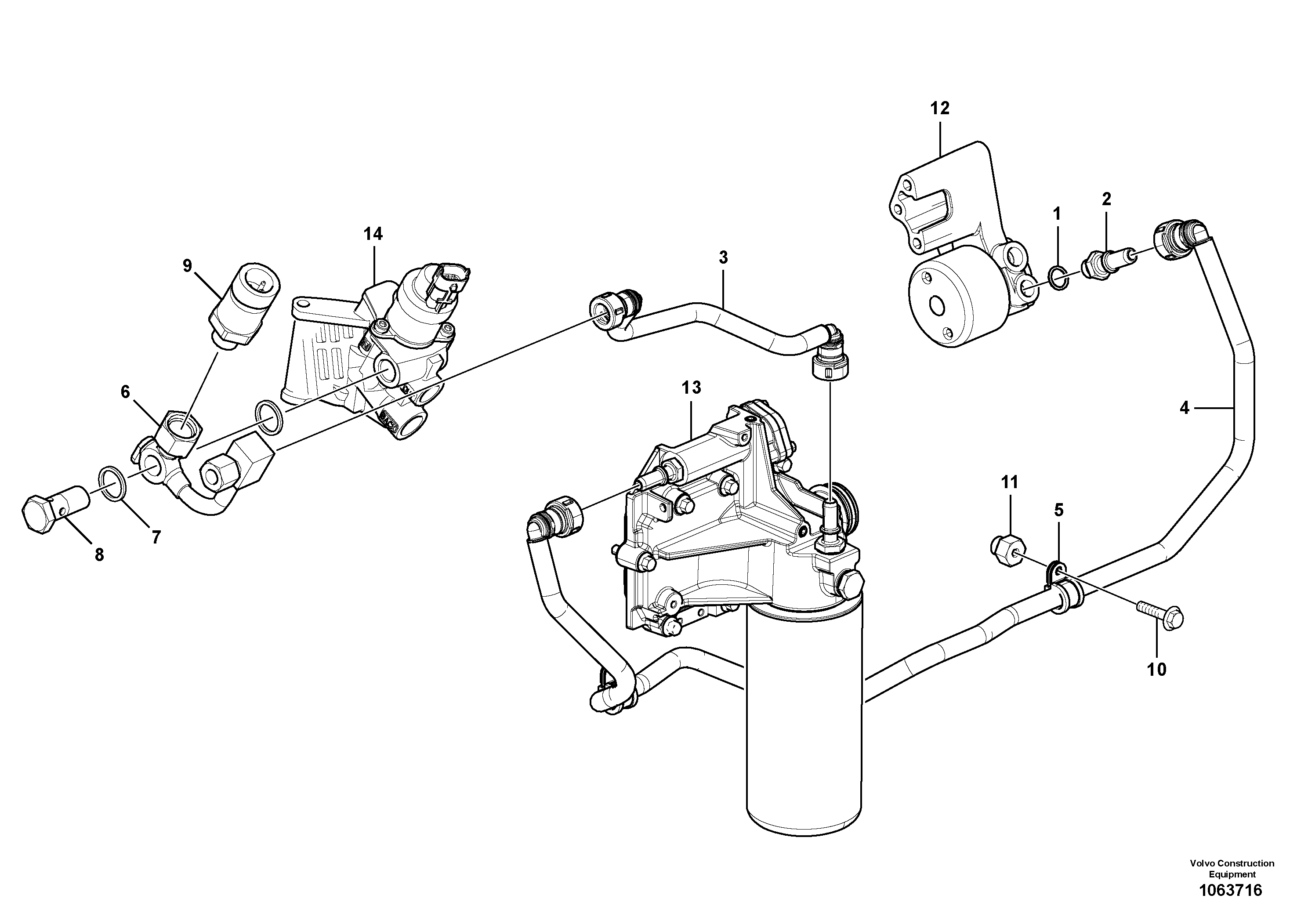 Fuel pipe 04504640 VOLVO