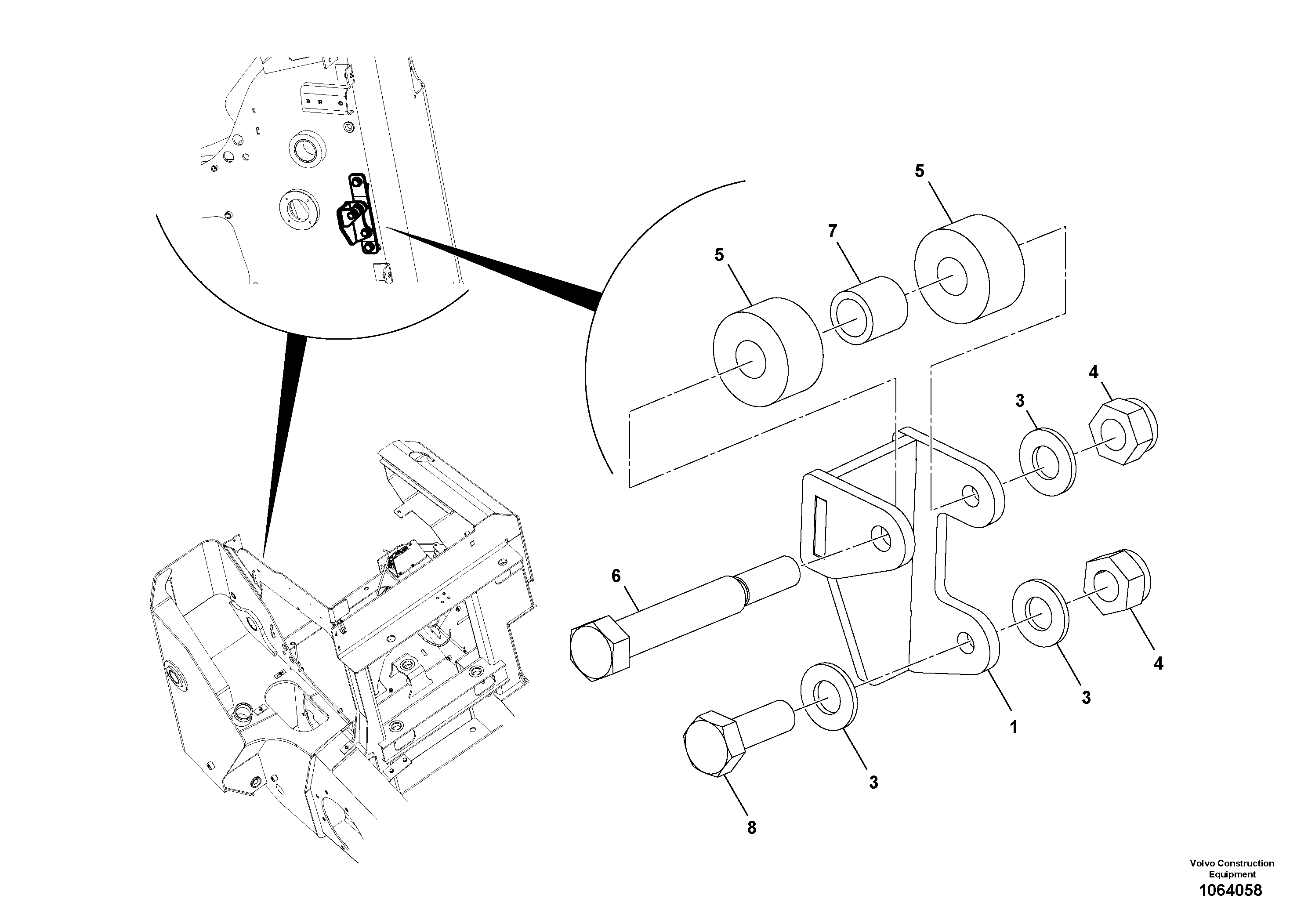 Seat frame VOE17284385 VOLVO