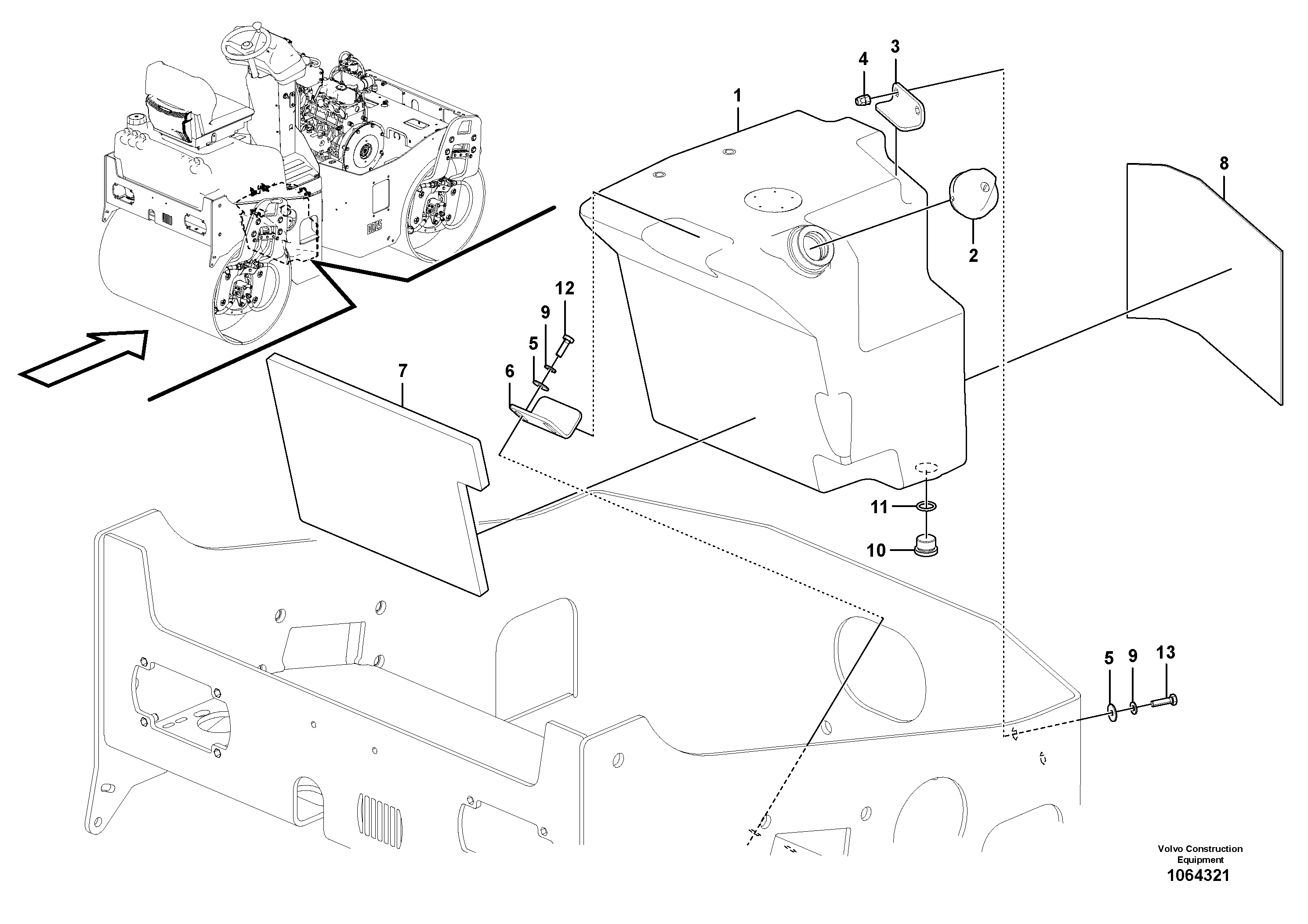Подъемный цилиндр RM80784226 VOLVO