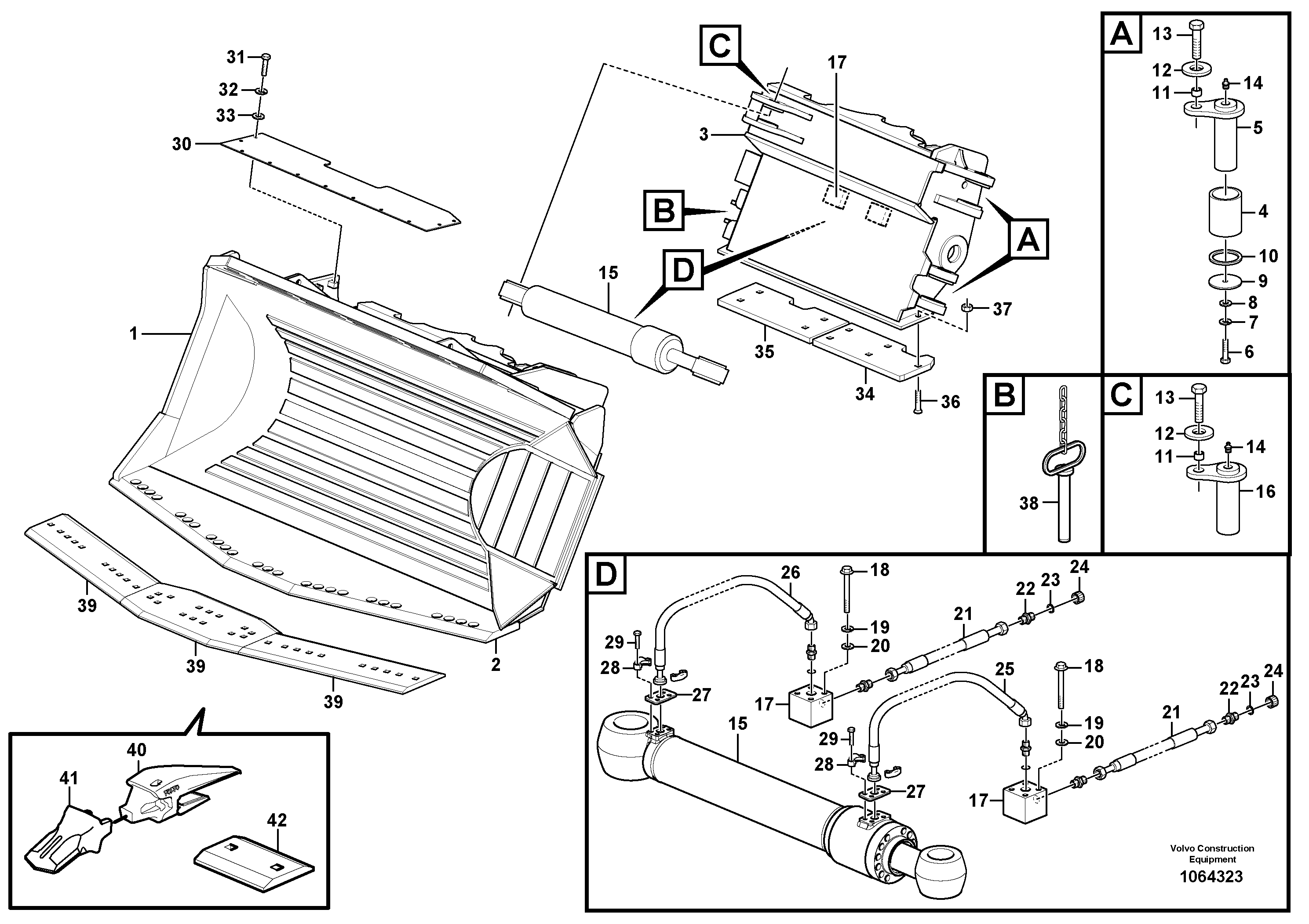 Mounting rail VOE955375 VOLVO