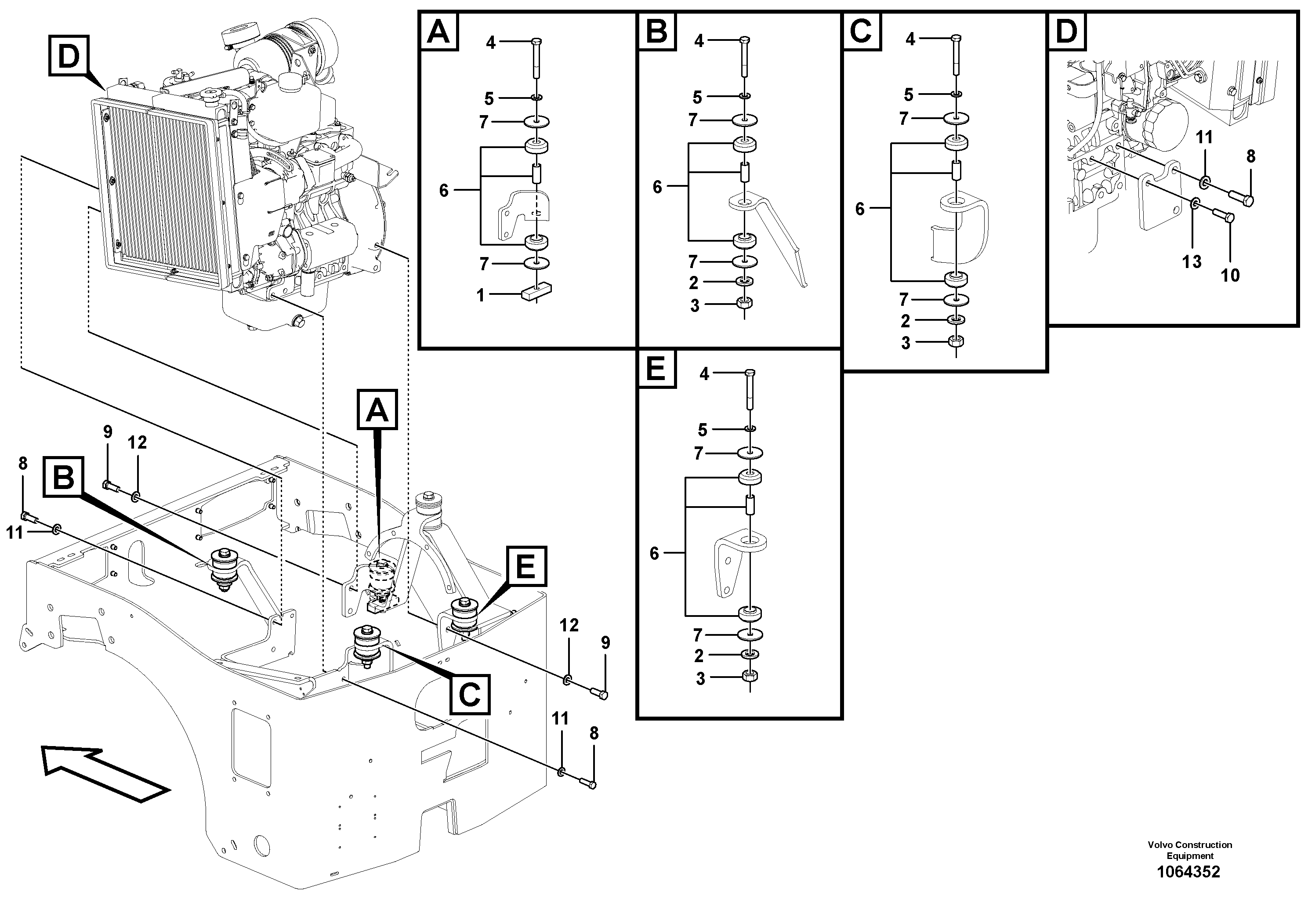 Mounting rail RM43998582 VOLVO