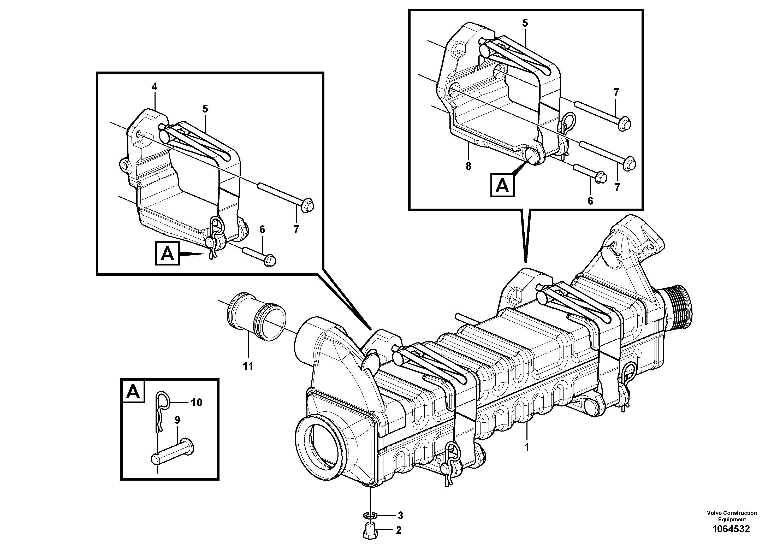 Seat frame VOE21399313 VOLVO