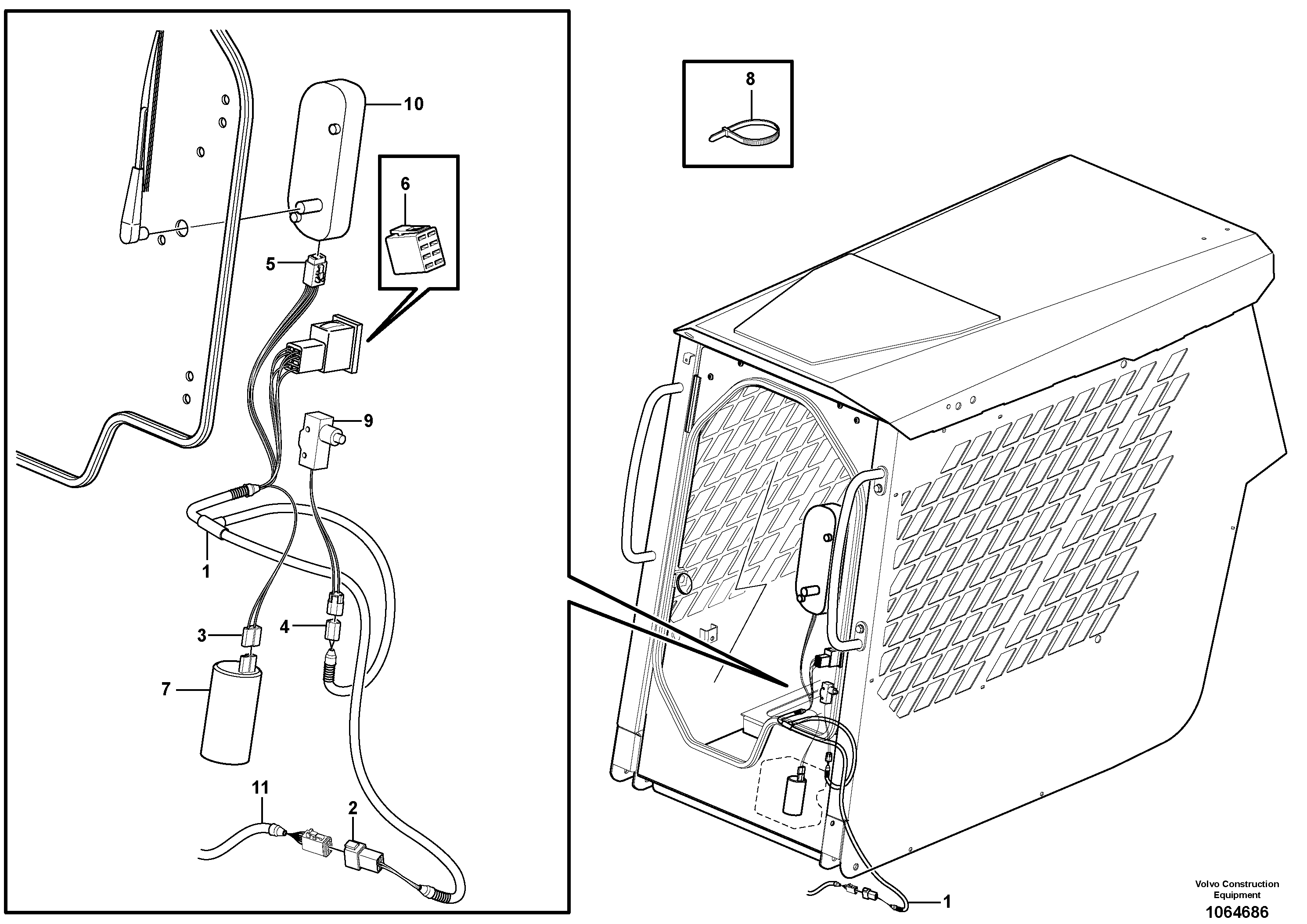 Wire harness VOE11852727 VOLVO