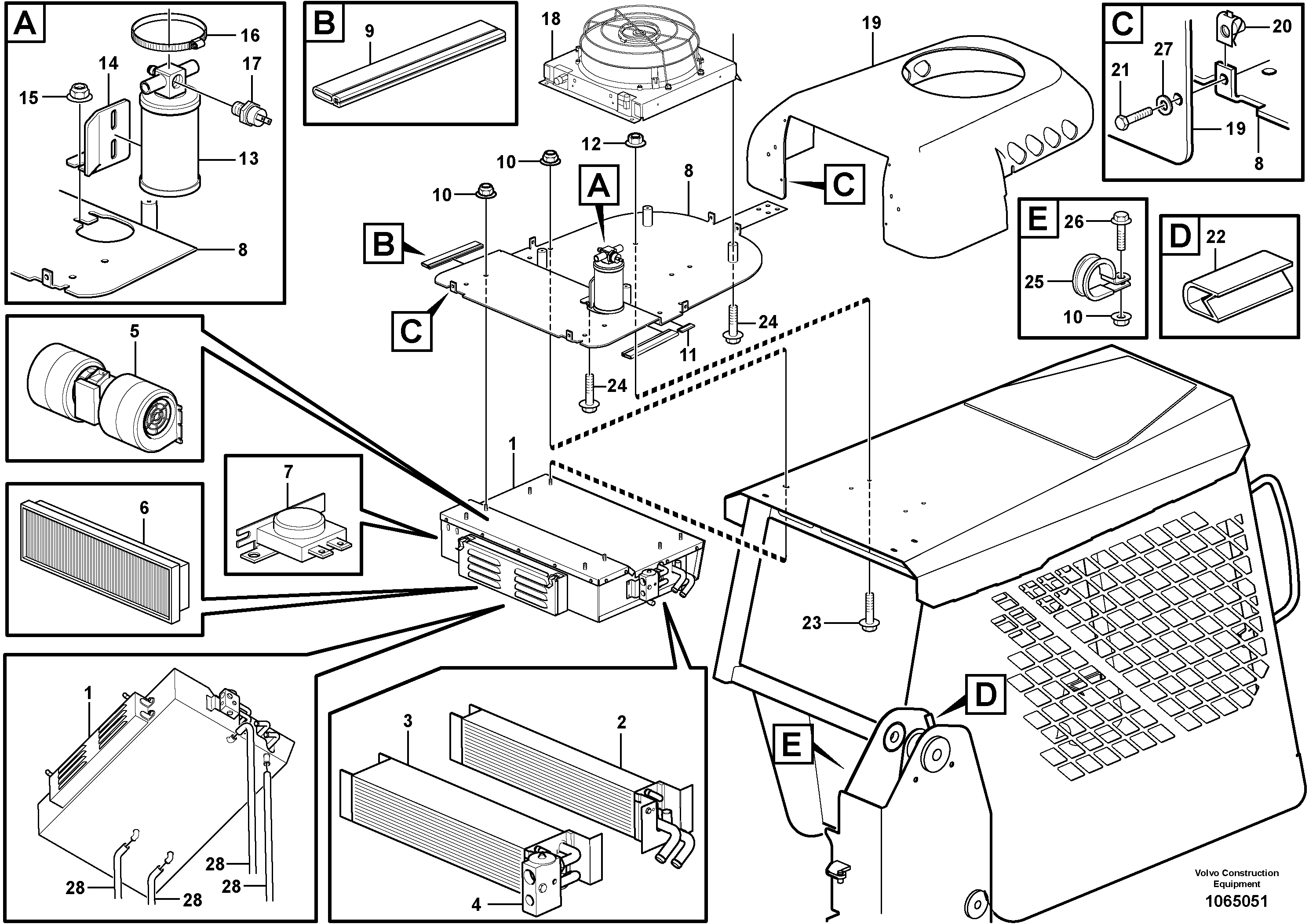Cable harness,upper.s VOE15633527 VOLVO