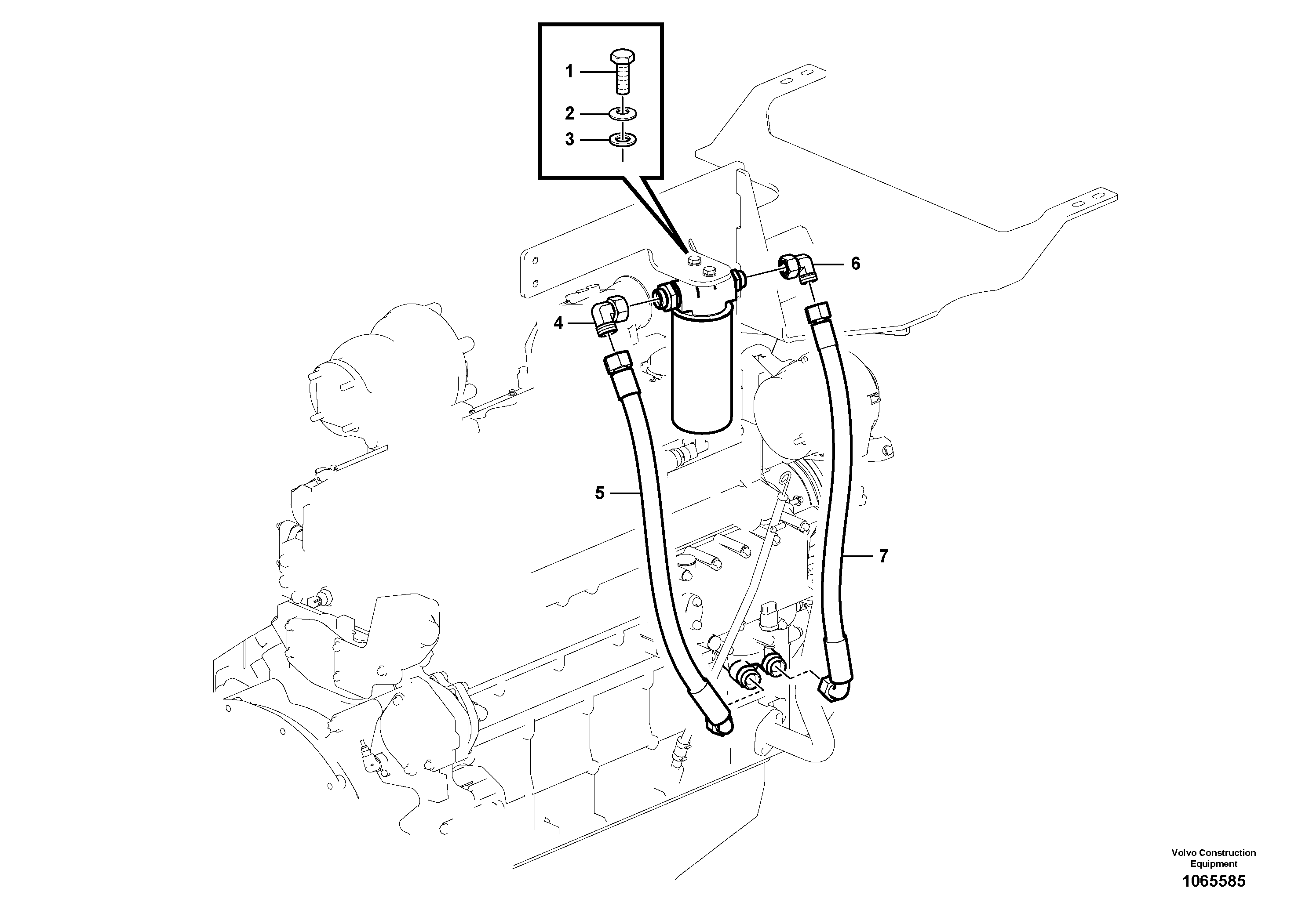 Timing gear casing VOE12763545 VOLVO