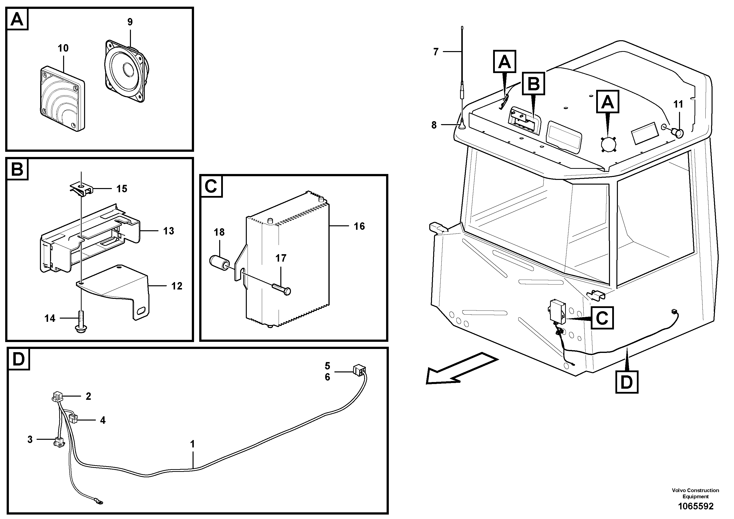Pivot bearing VOE17431016 VOLVO