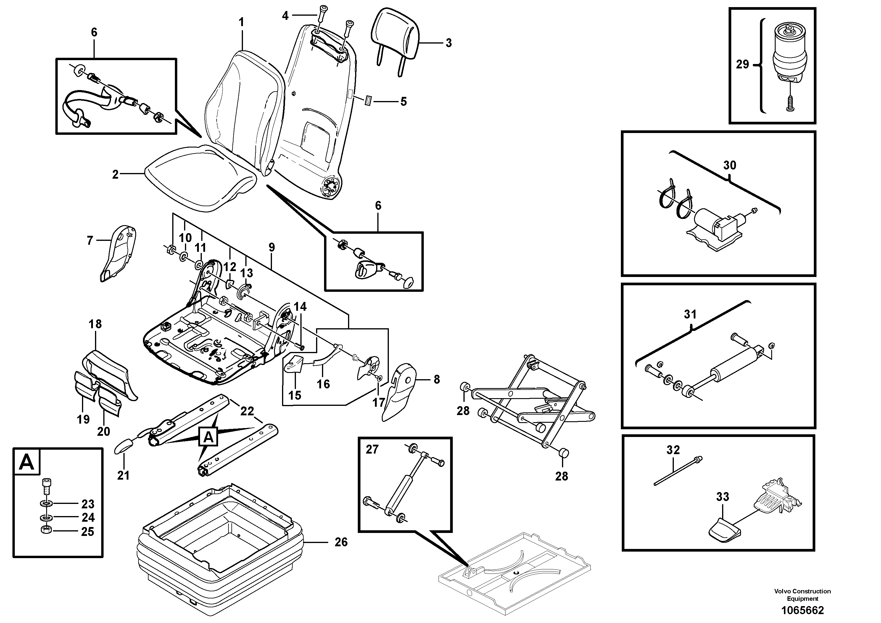 Seat Spring Suspension VOE17505666 VOLVO