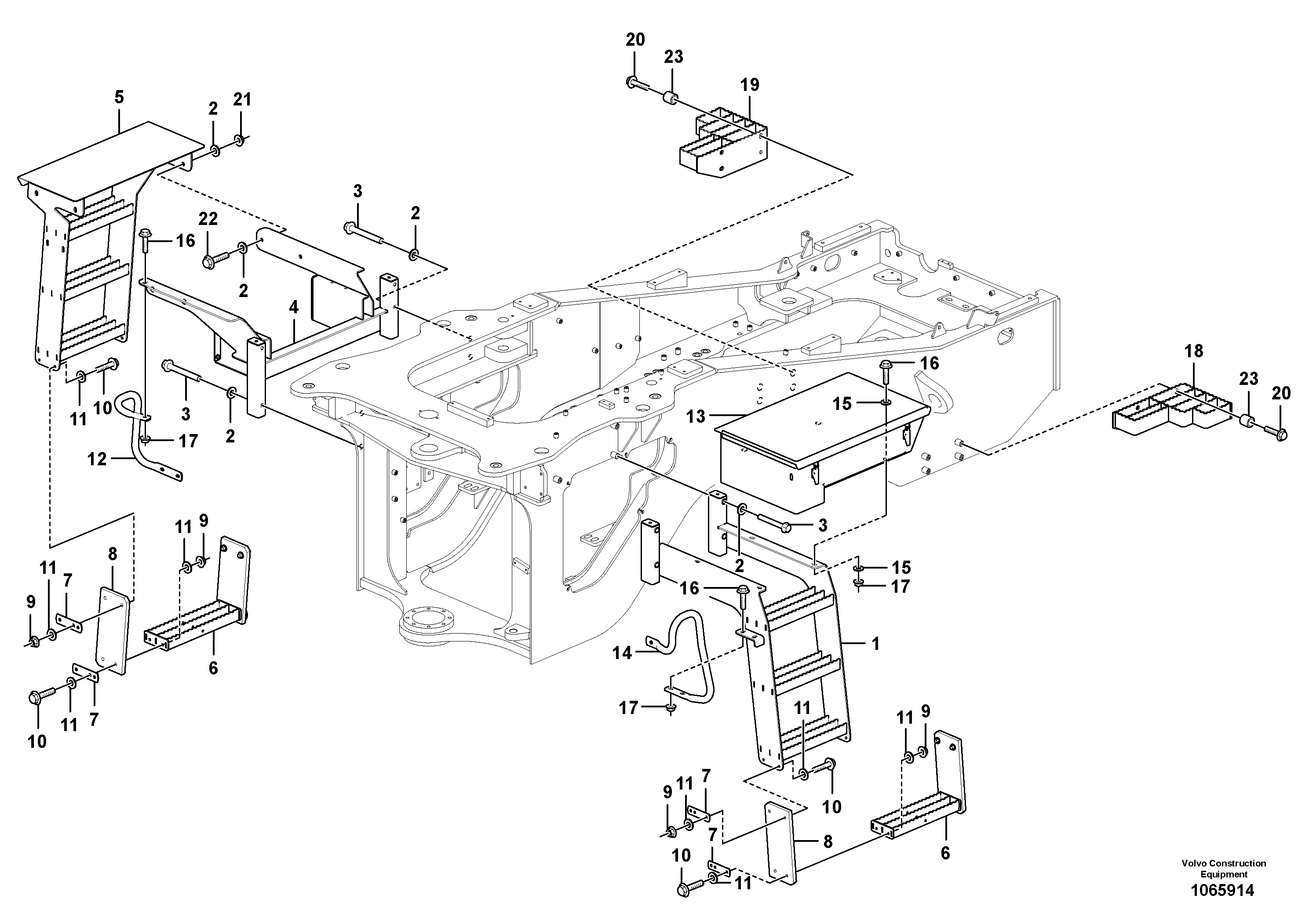 Pedal bracket L.h. VOE16034629 VOLVO