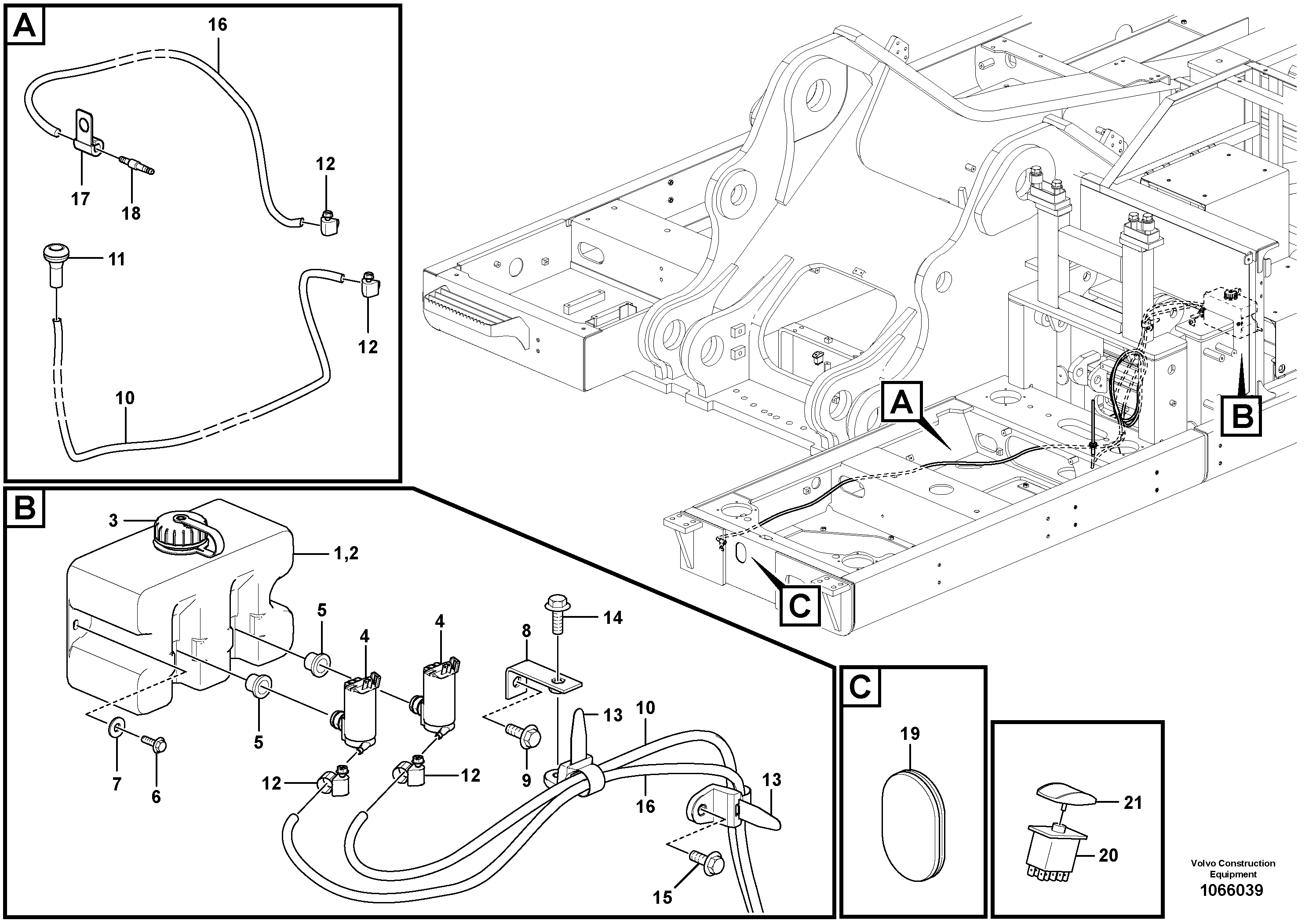 Washer Pump RM/VOE14628994 VOLVO