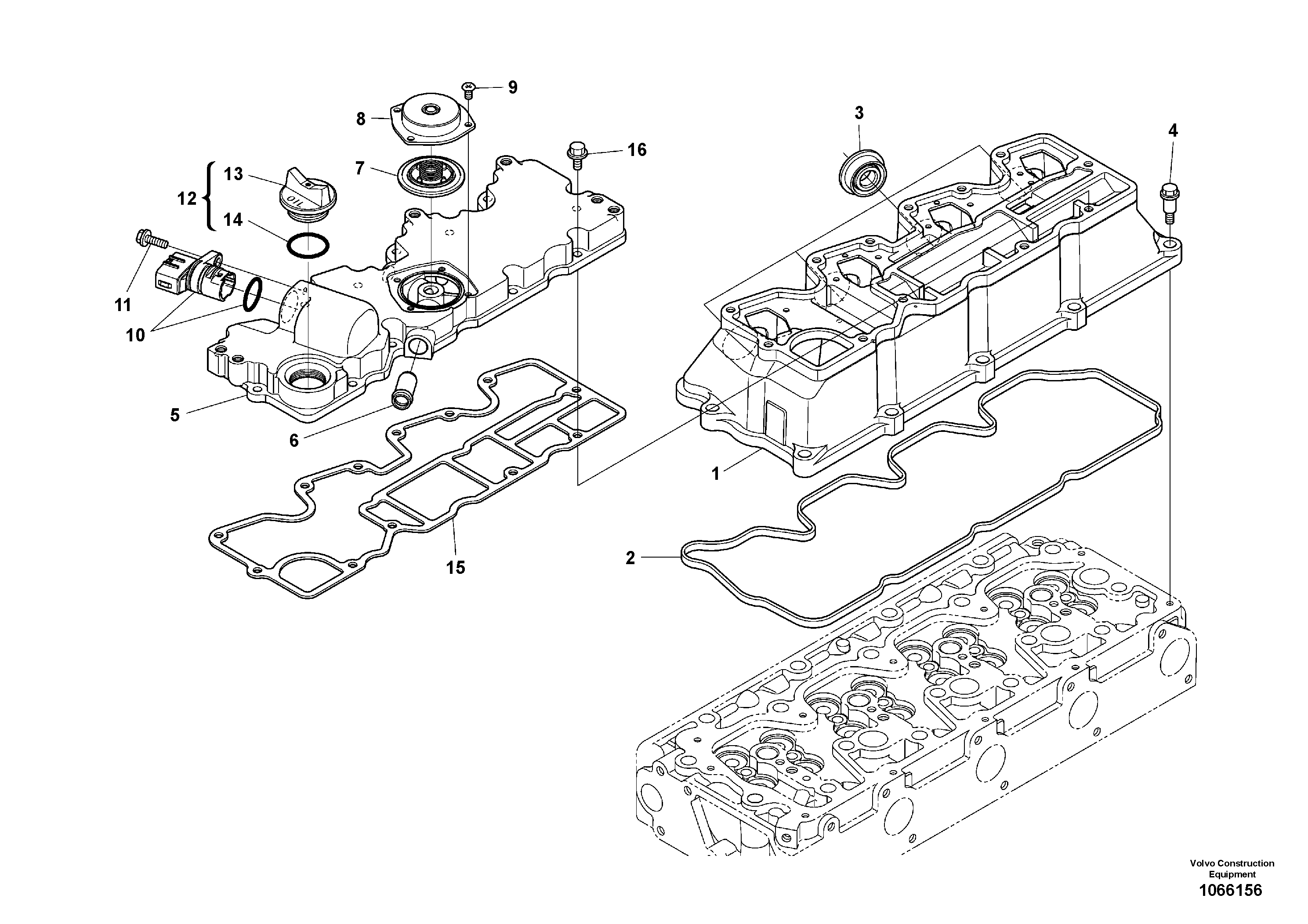For upper engine part VOE16668337 VOLVO