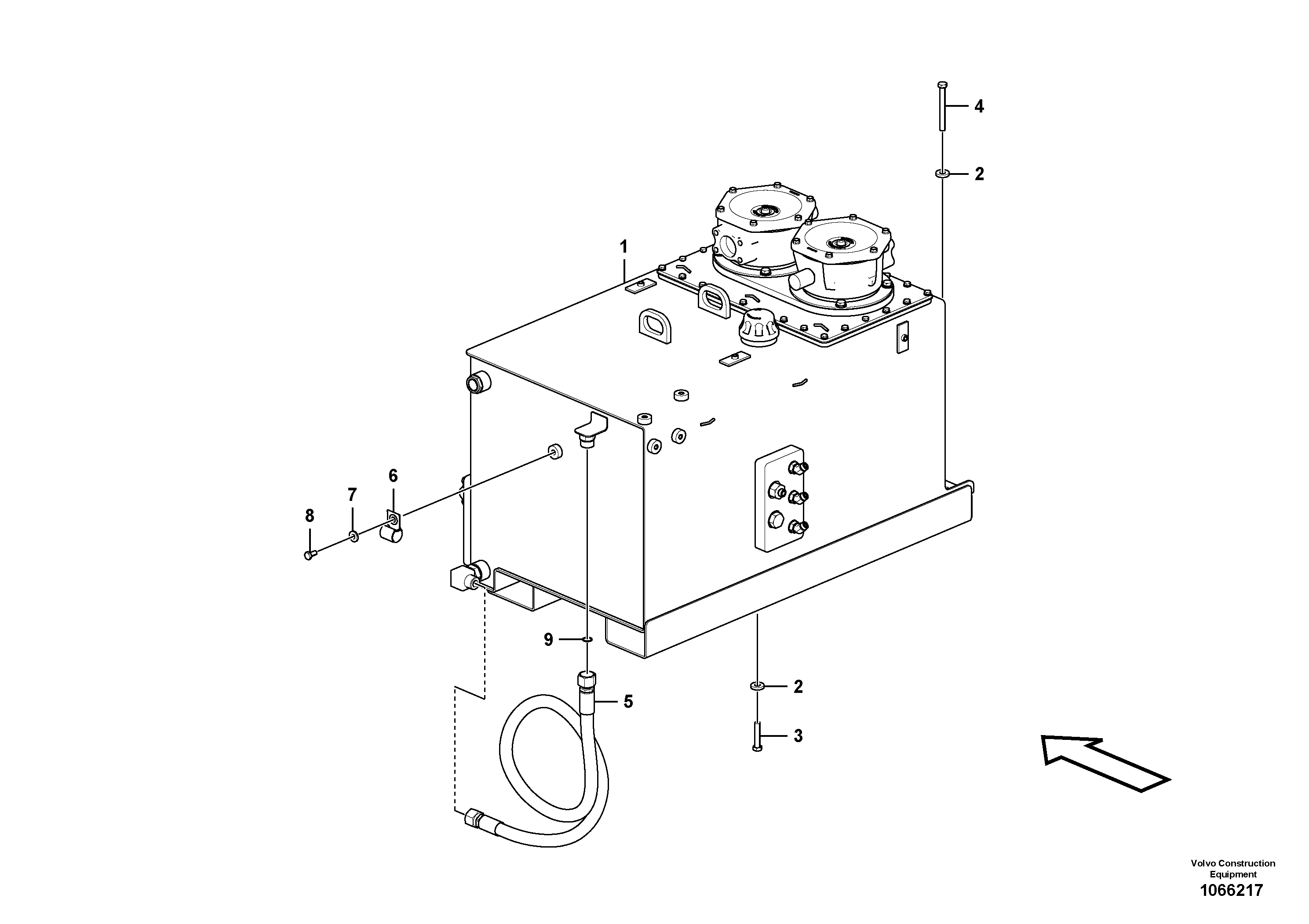 Timing gear casing VOE12760743 VOLVO