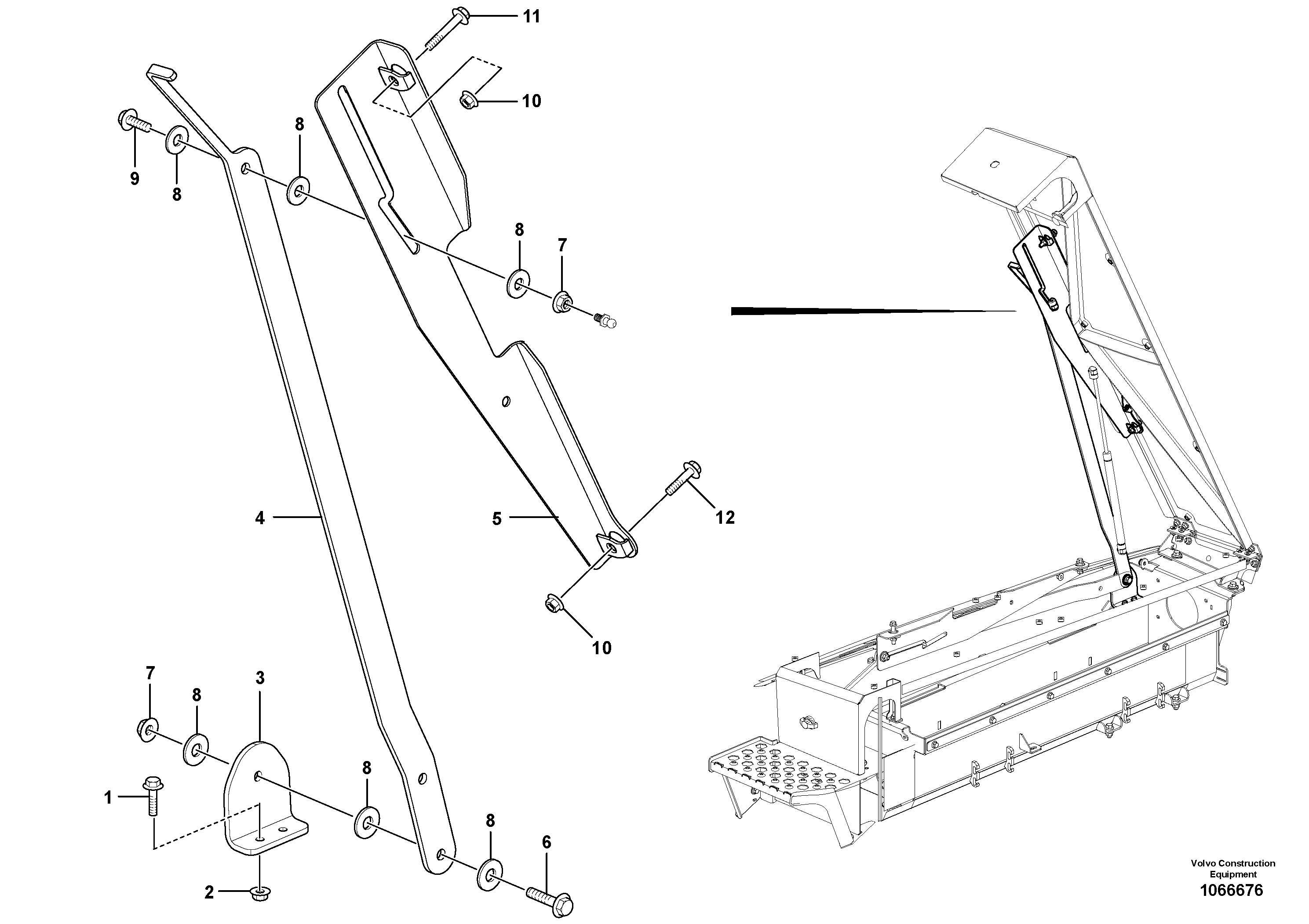 Seat frame VOE16844444 VOLVO