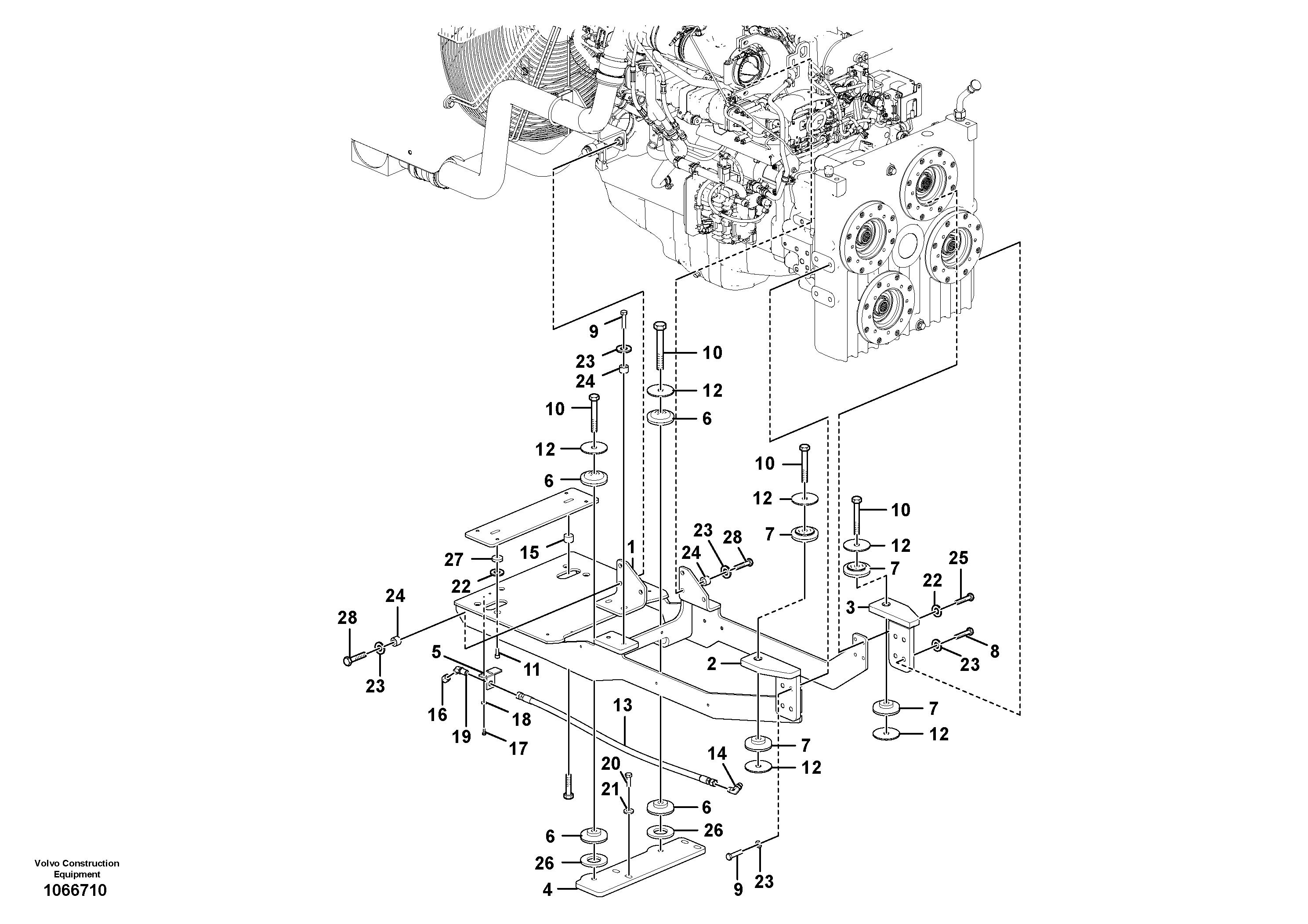 Mounting rail VOE962825 VOLVO
