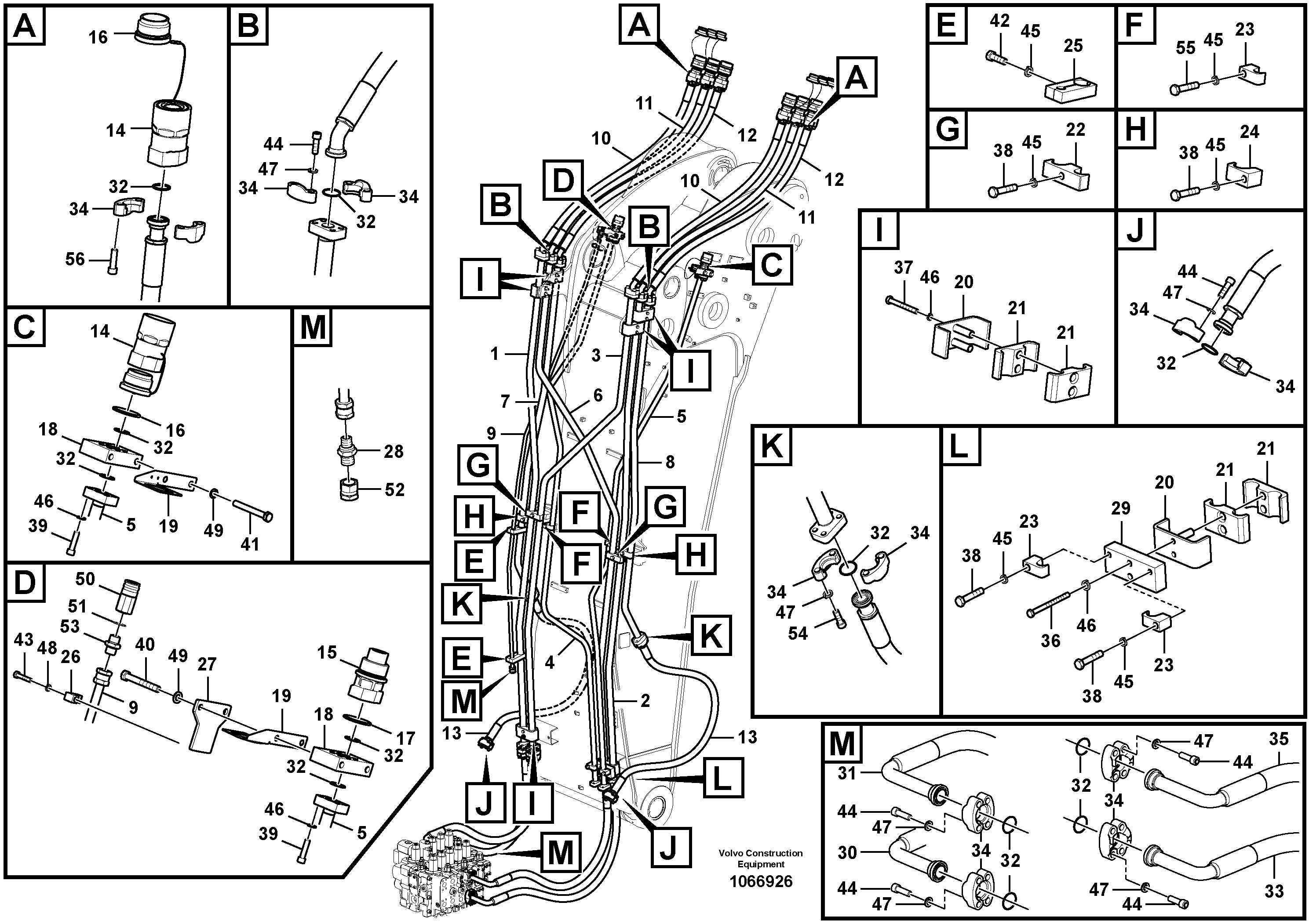 Cable harness,upper.s VOE14636464 VOLVO