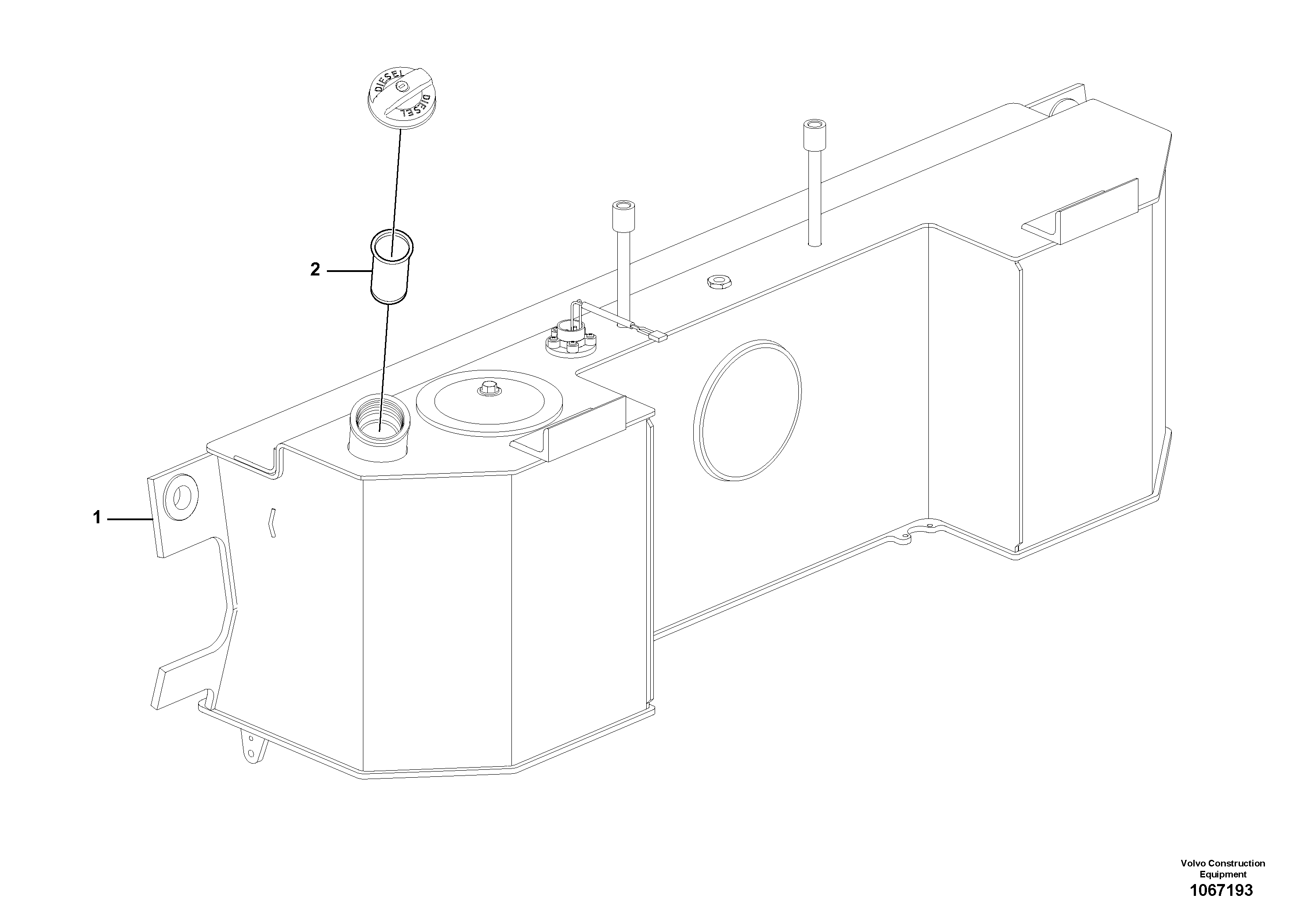 Fuel tank VOE12835546 VOLVO