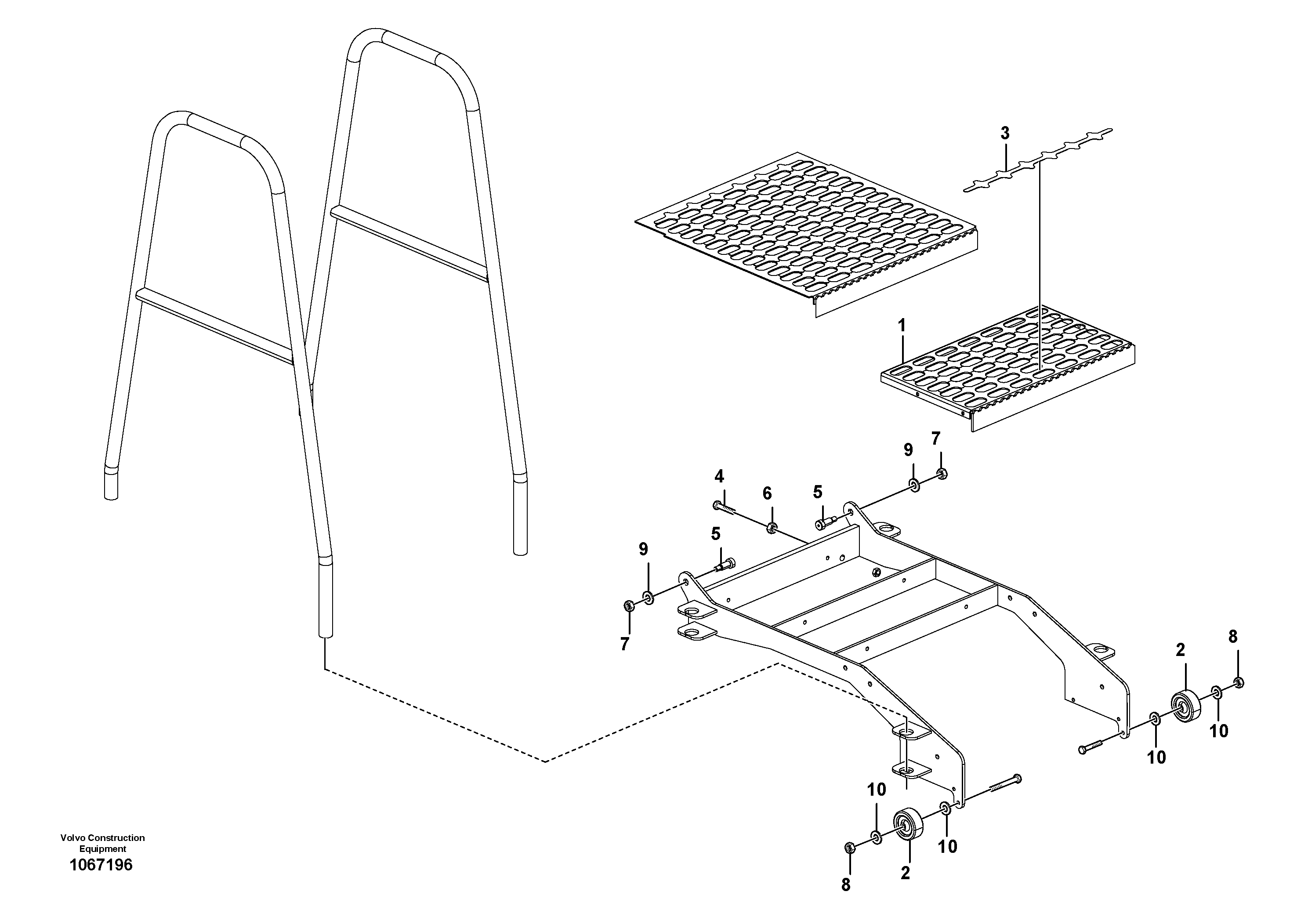 Pedal bracket R.h. VOE12785567 VOLVO