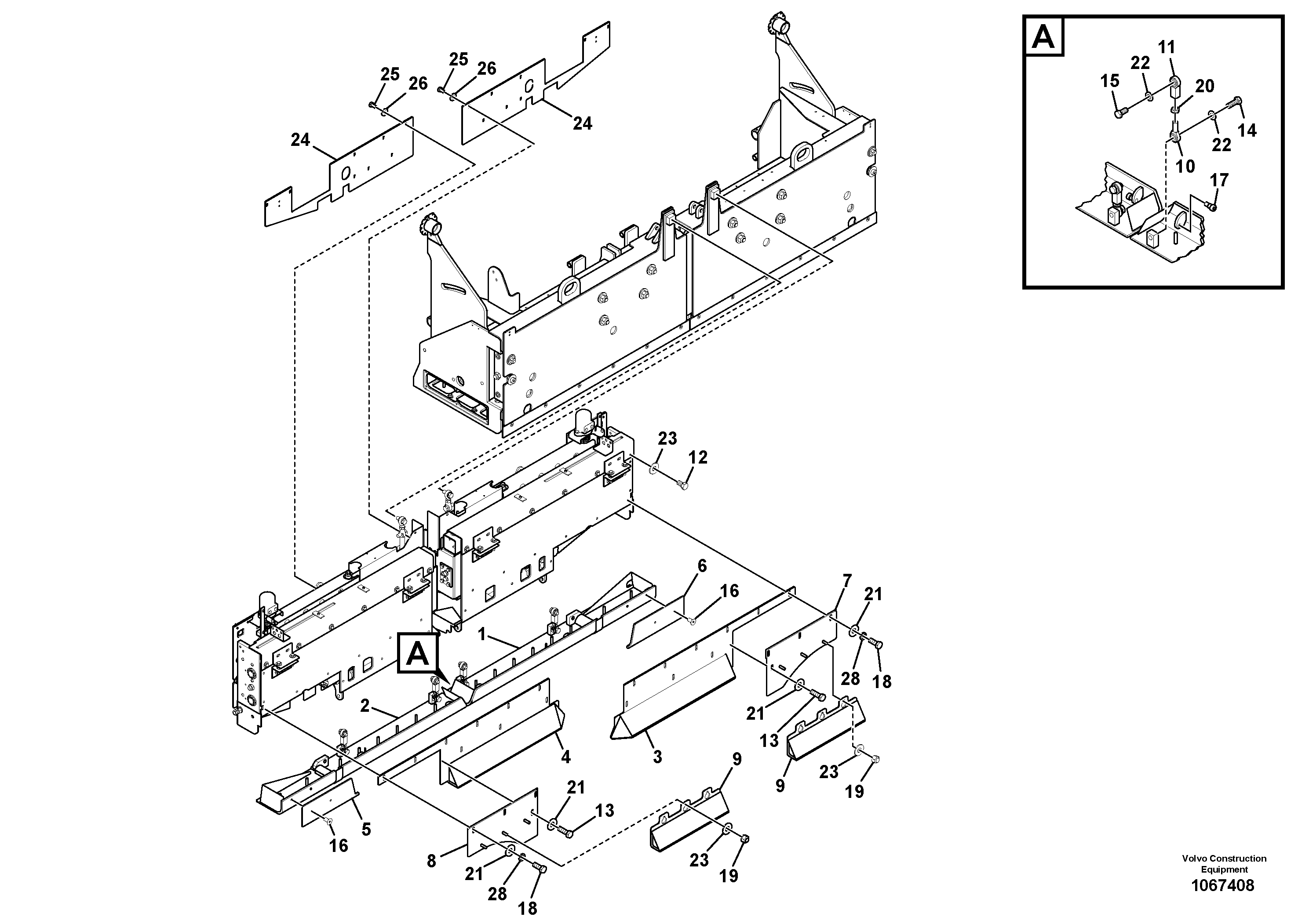 Support, 2000 l/2300 l VOE12818396 VOLVO
