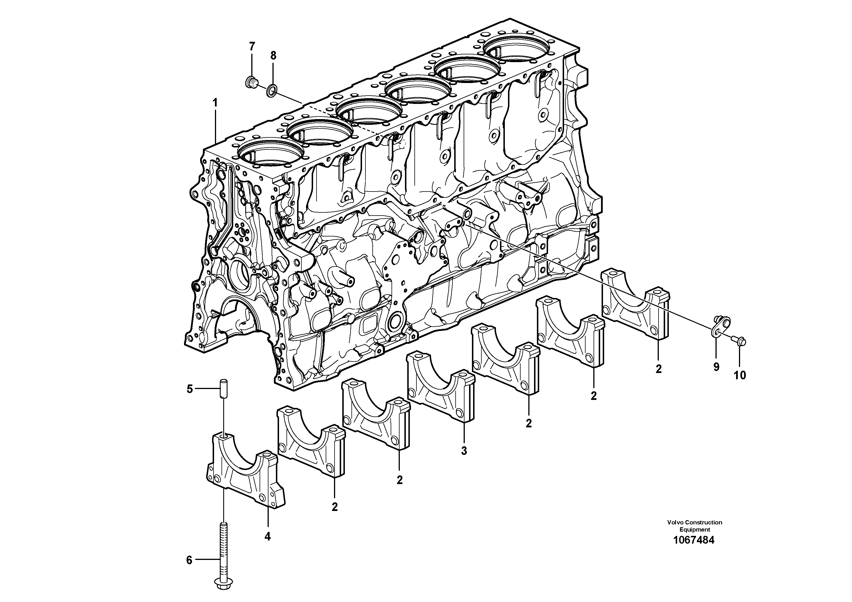 Cylinder Block VOE21048301 VOLVO
