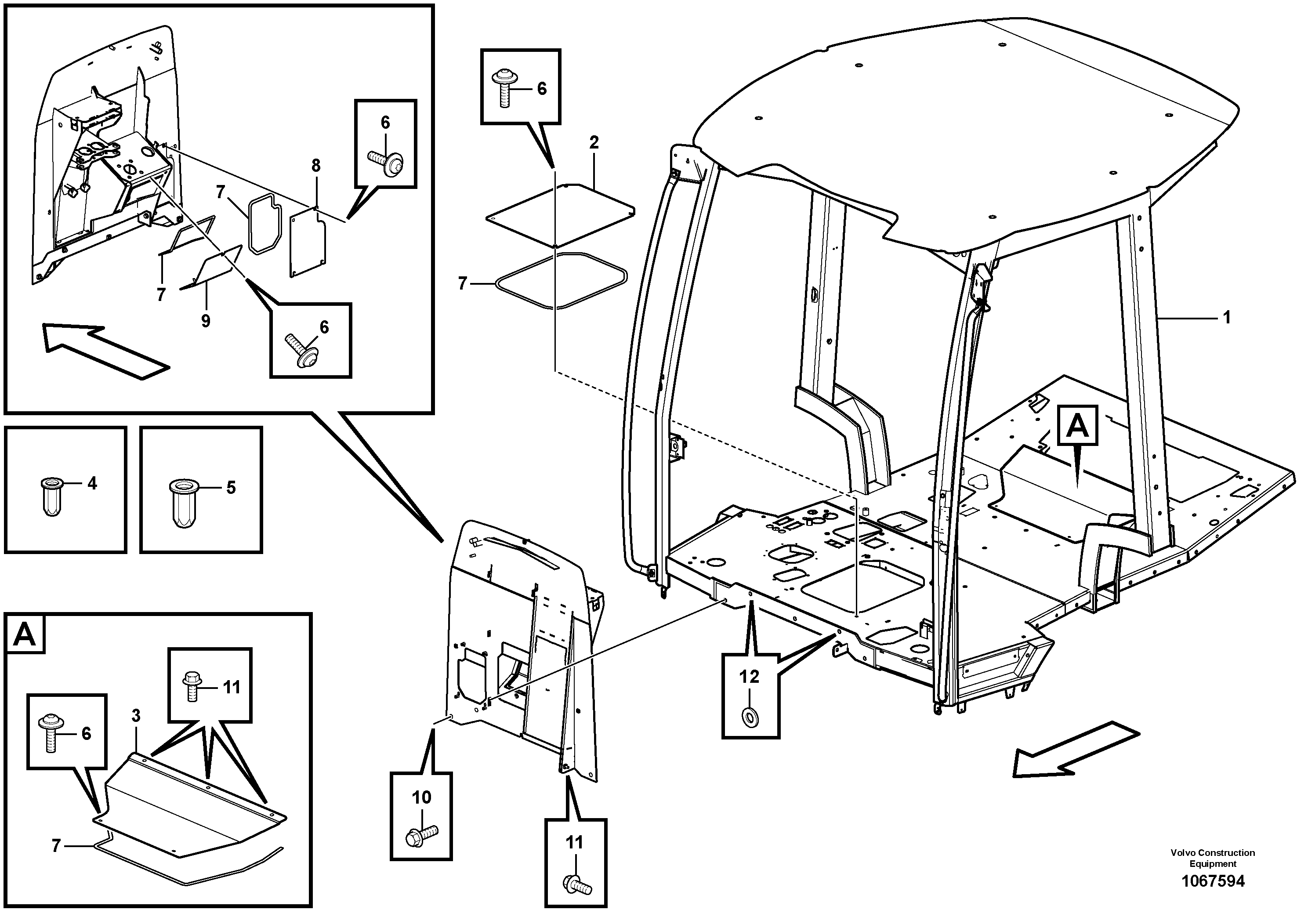 Seat frame VOE15084559 VOLVO