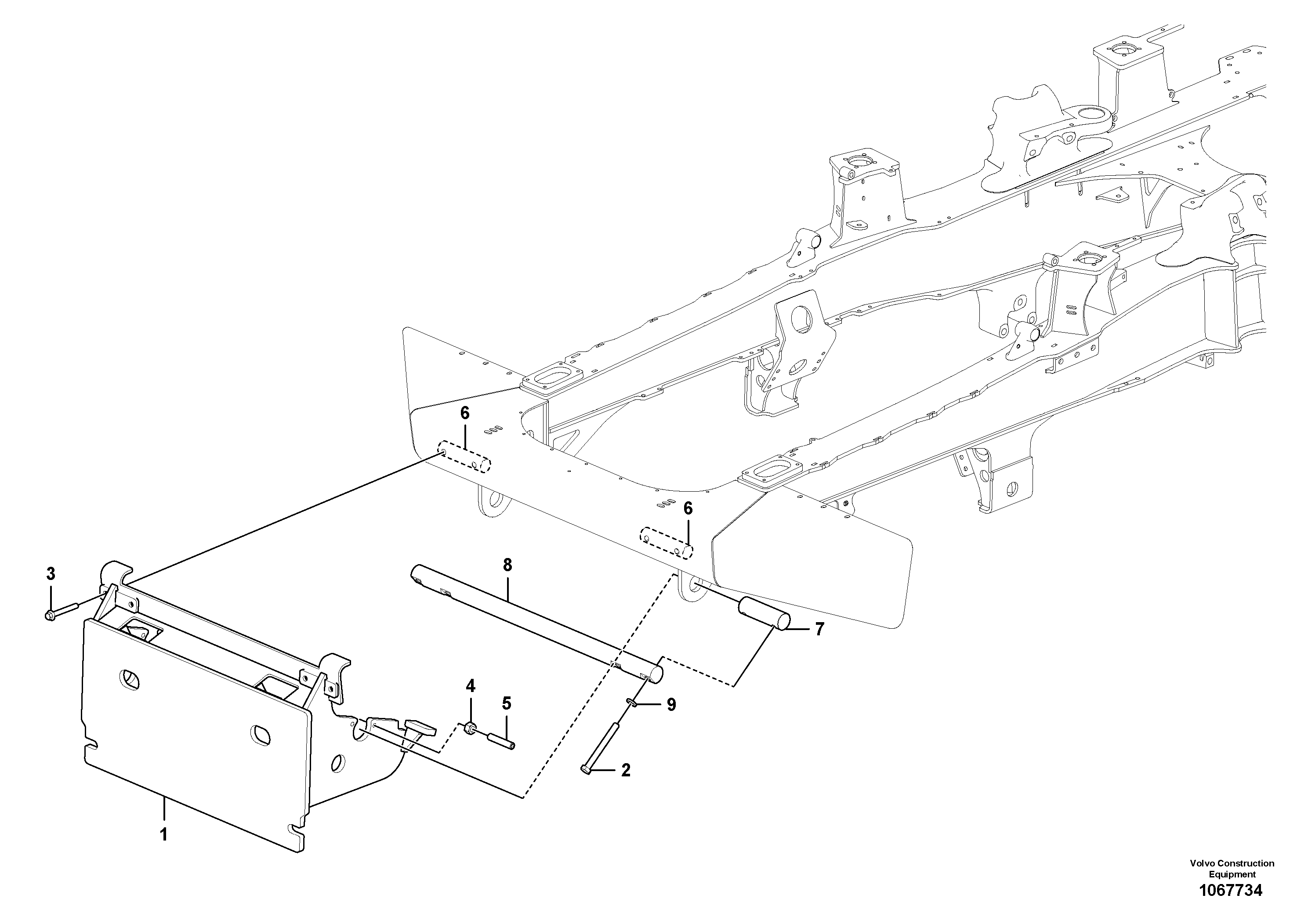 Seat frame VOE16834035 VOLVO