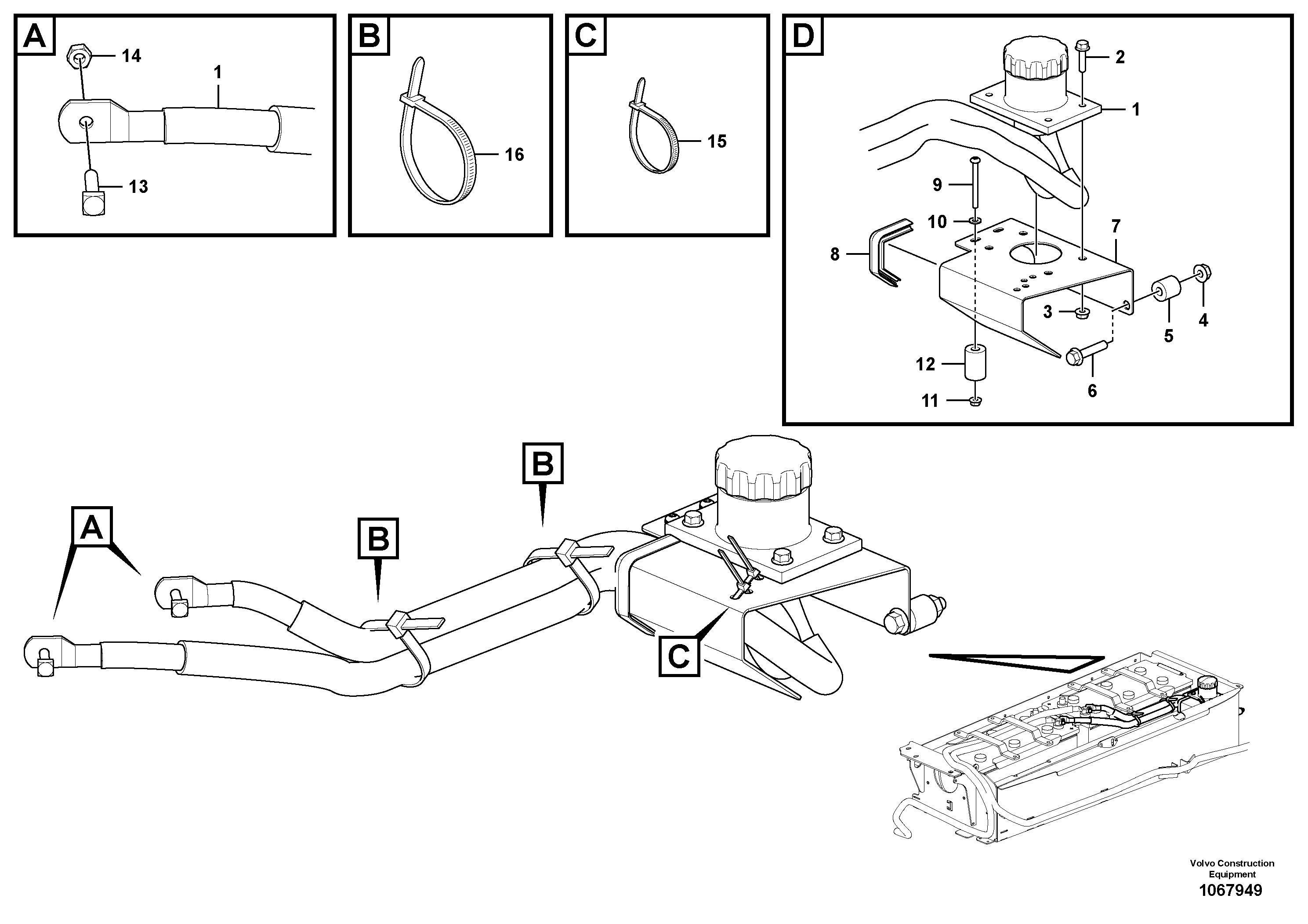 Radio Support VOE16233497 VOLVO