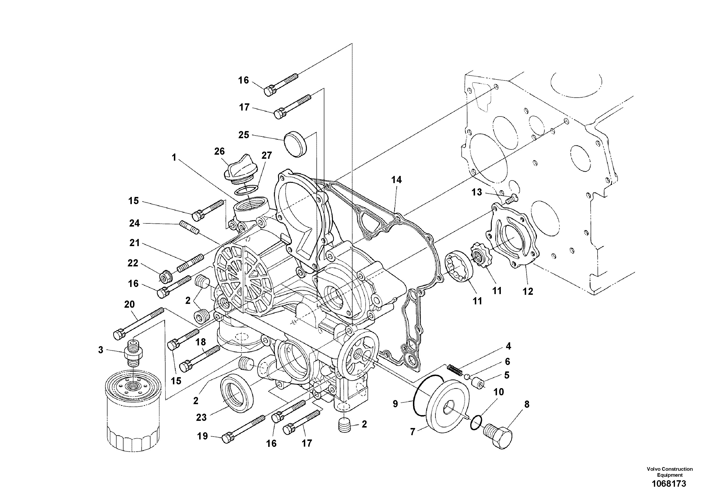 For upper engine part VOE16679487 VOLVO