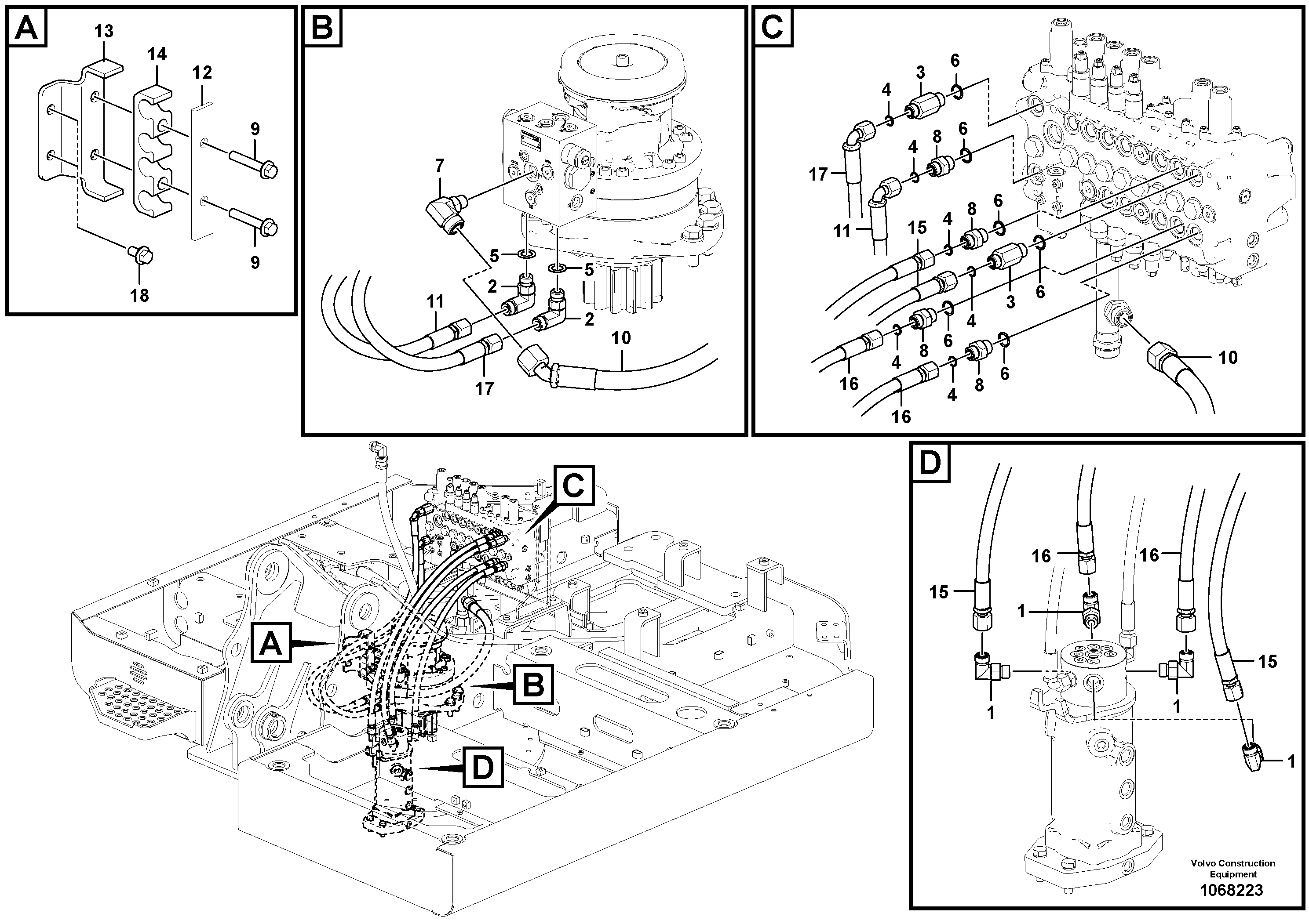 Timing gear casing VOE15801205 VOLVO