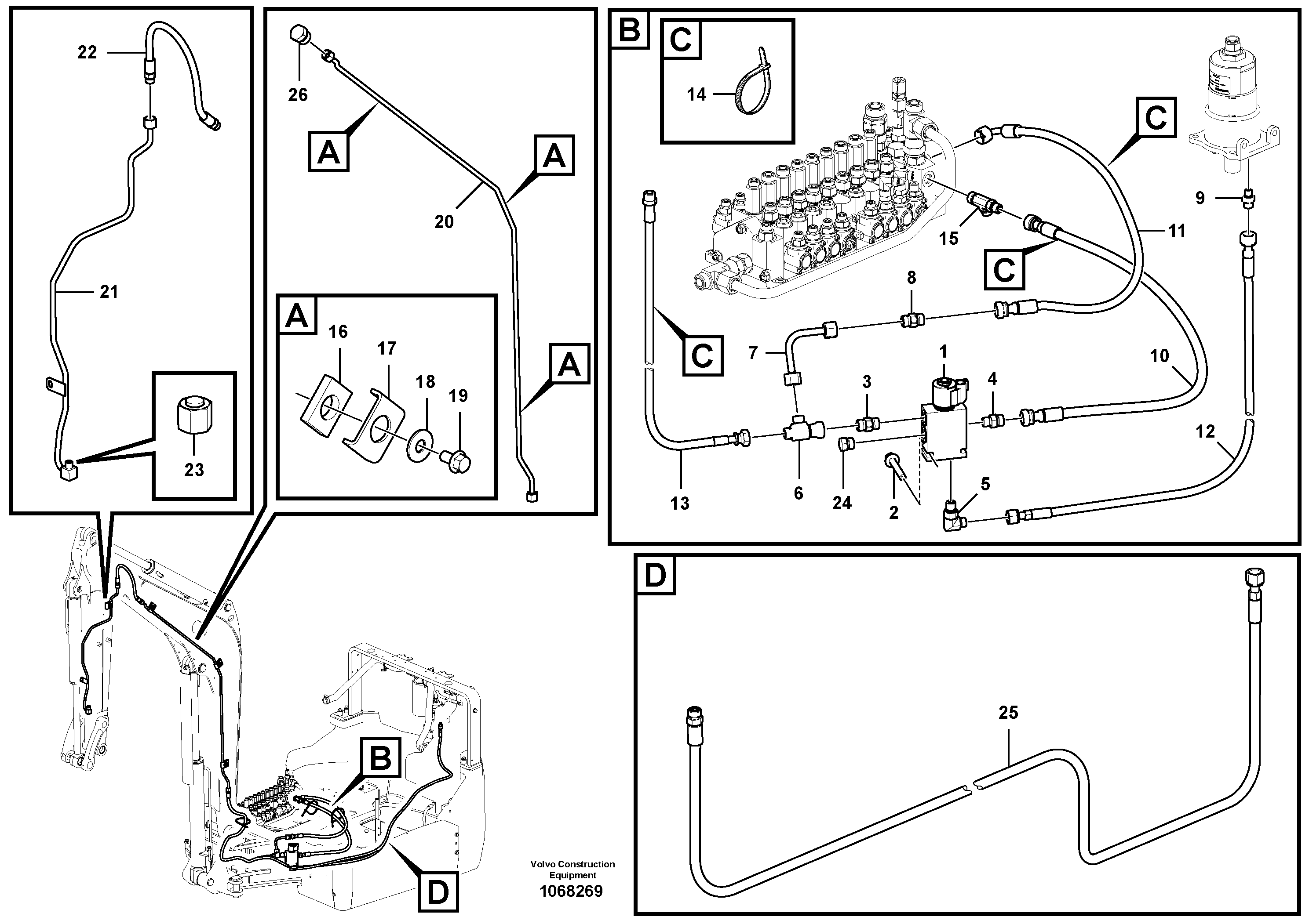 Timing gear casing VOE16224013 VOLVO