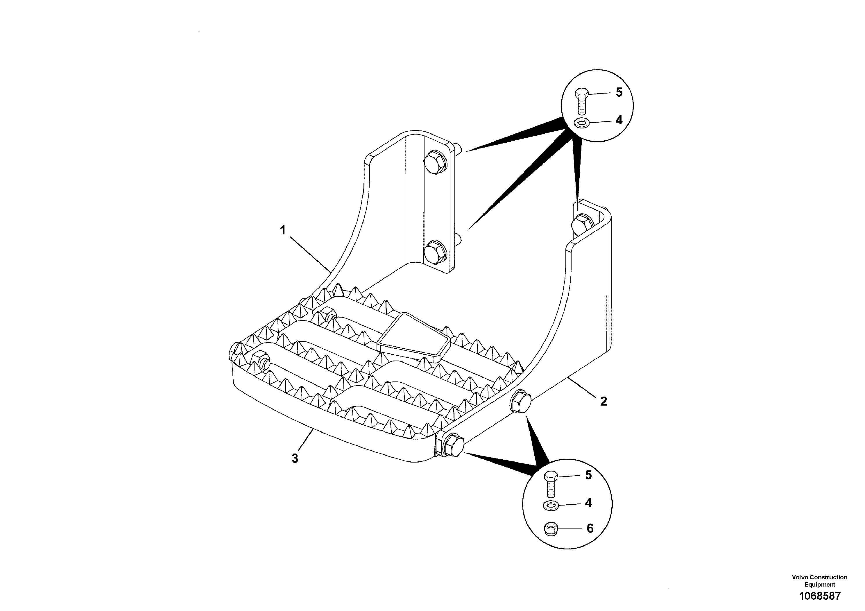 Pedal bracket R.h. VOE17284192 VOLVO