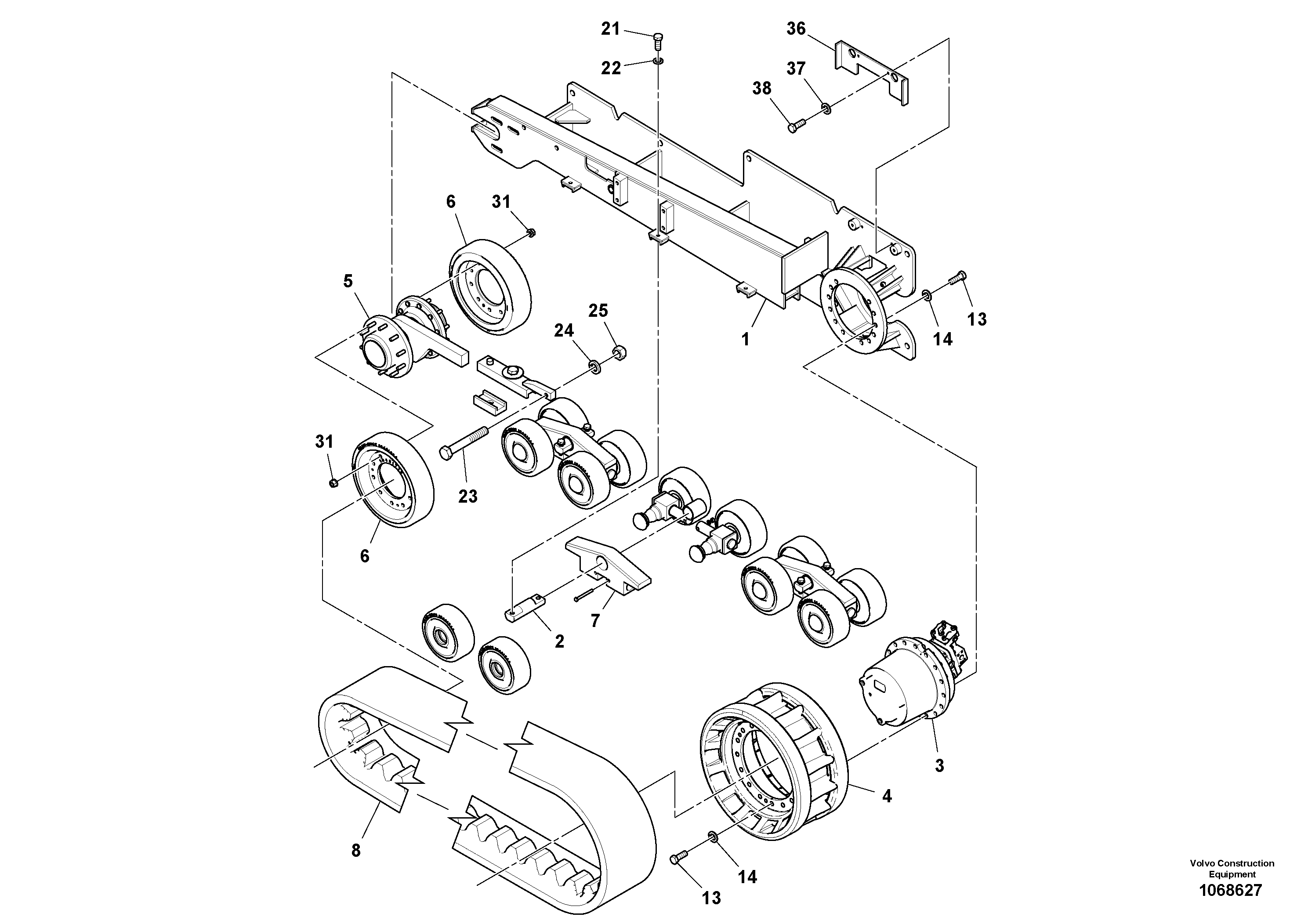 Mounting rail RM95995502 VOLVO