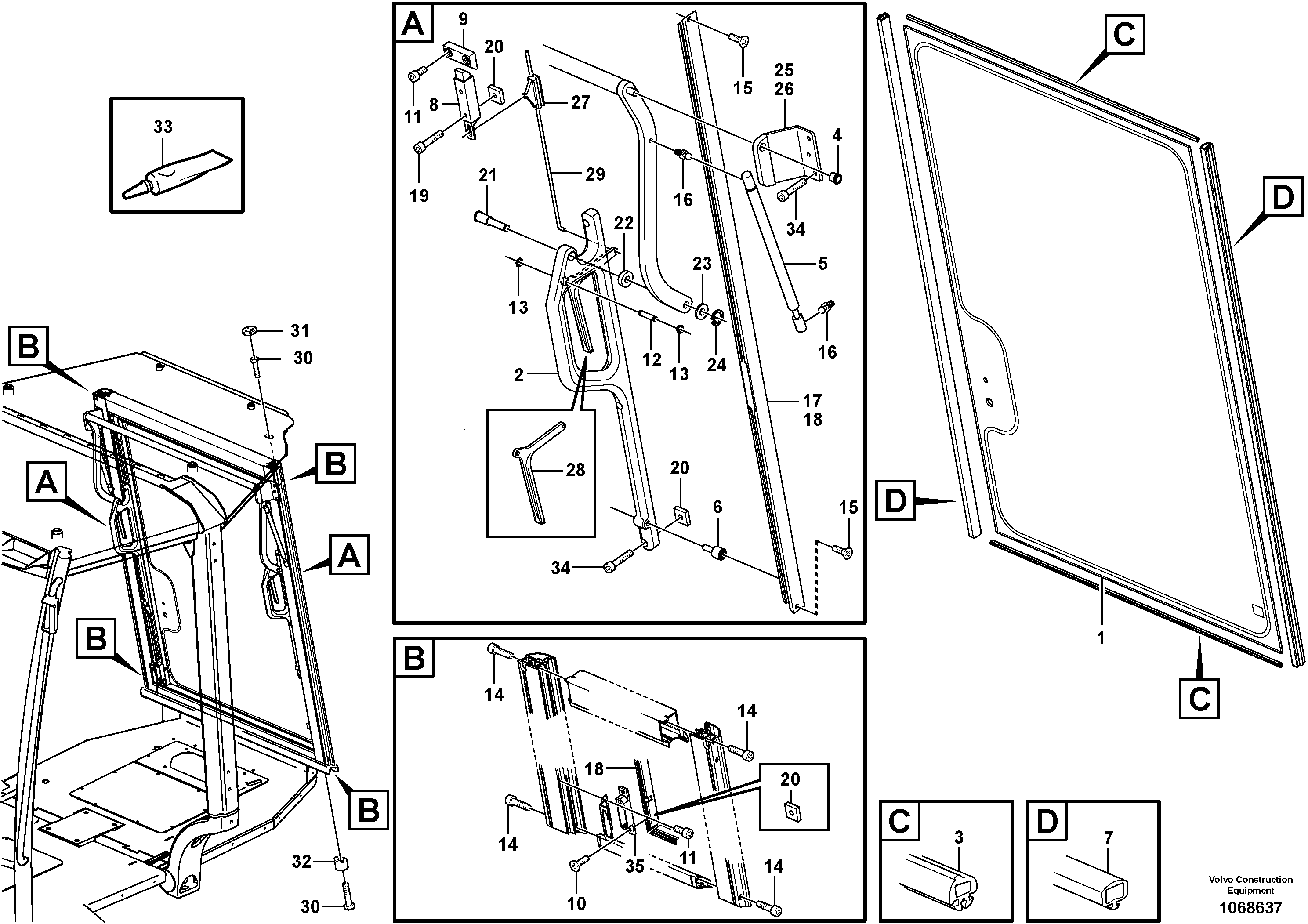 Seat frame VOE17235567 VOLVO