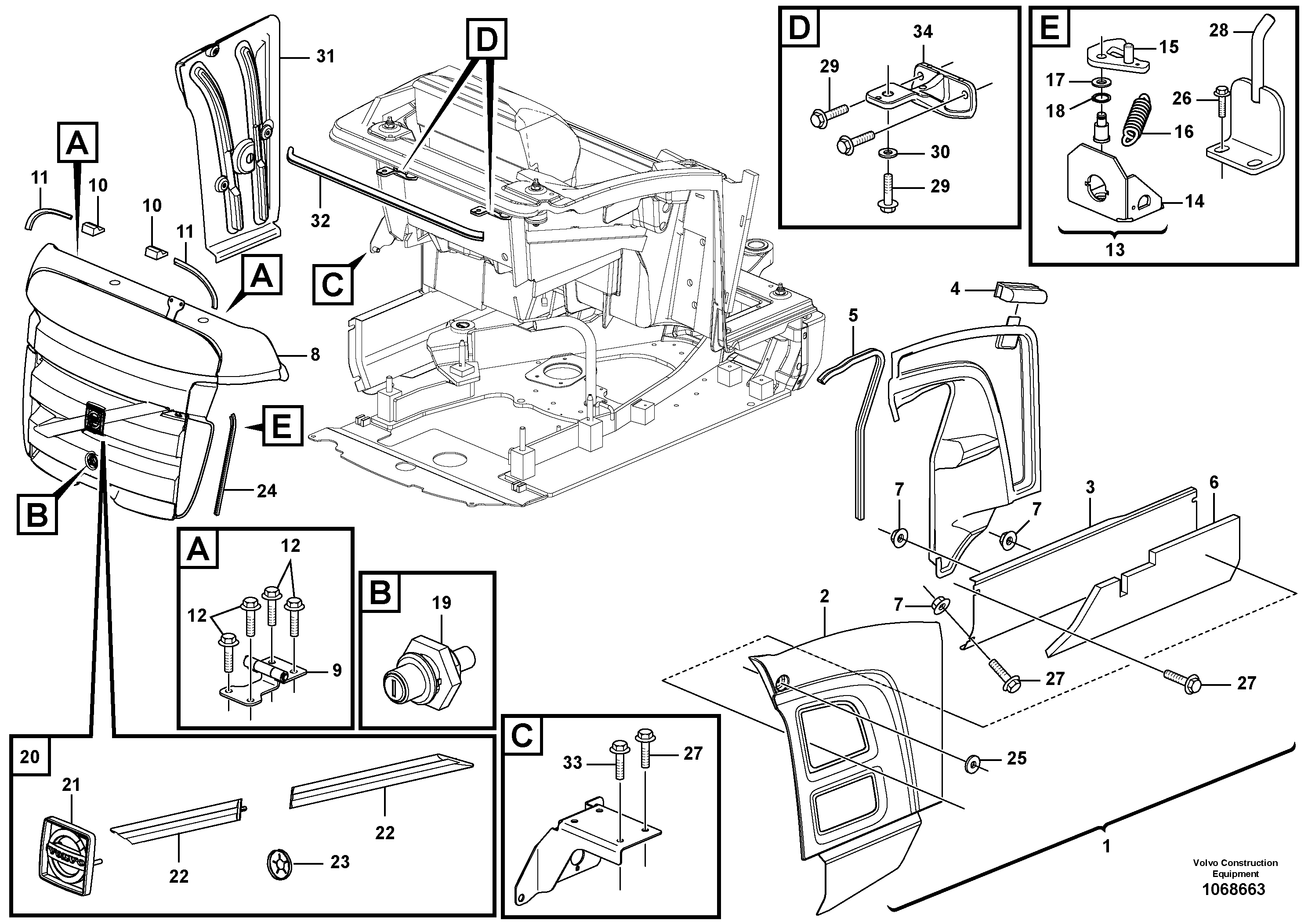 Cabin roof VOE15654820 VOLVO