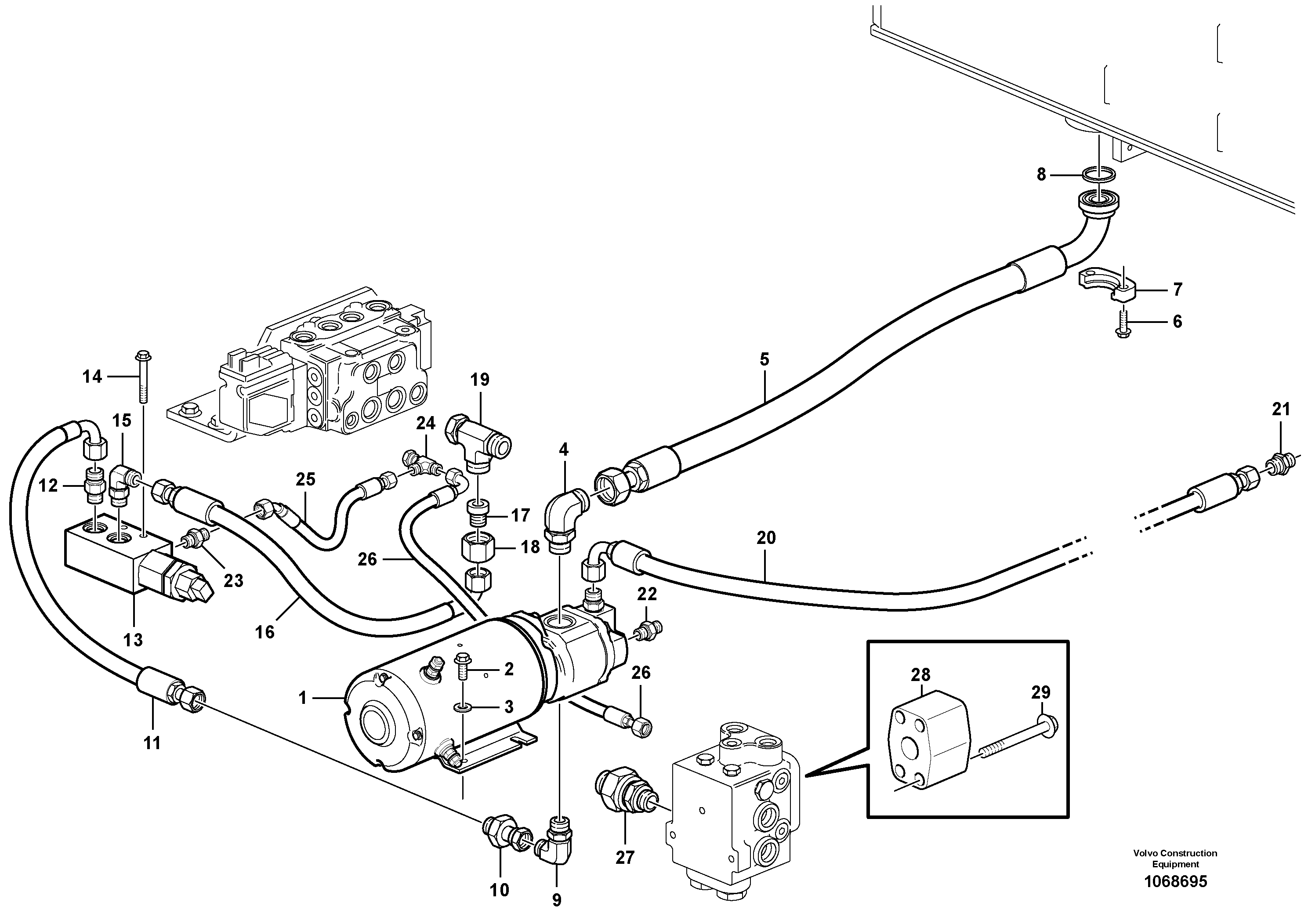 Timing gear casing VOE935908 VOLVO