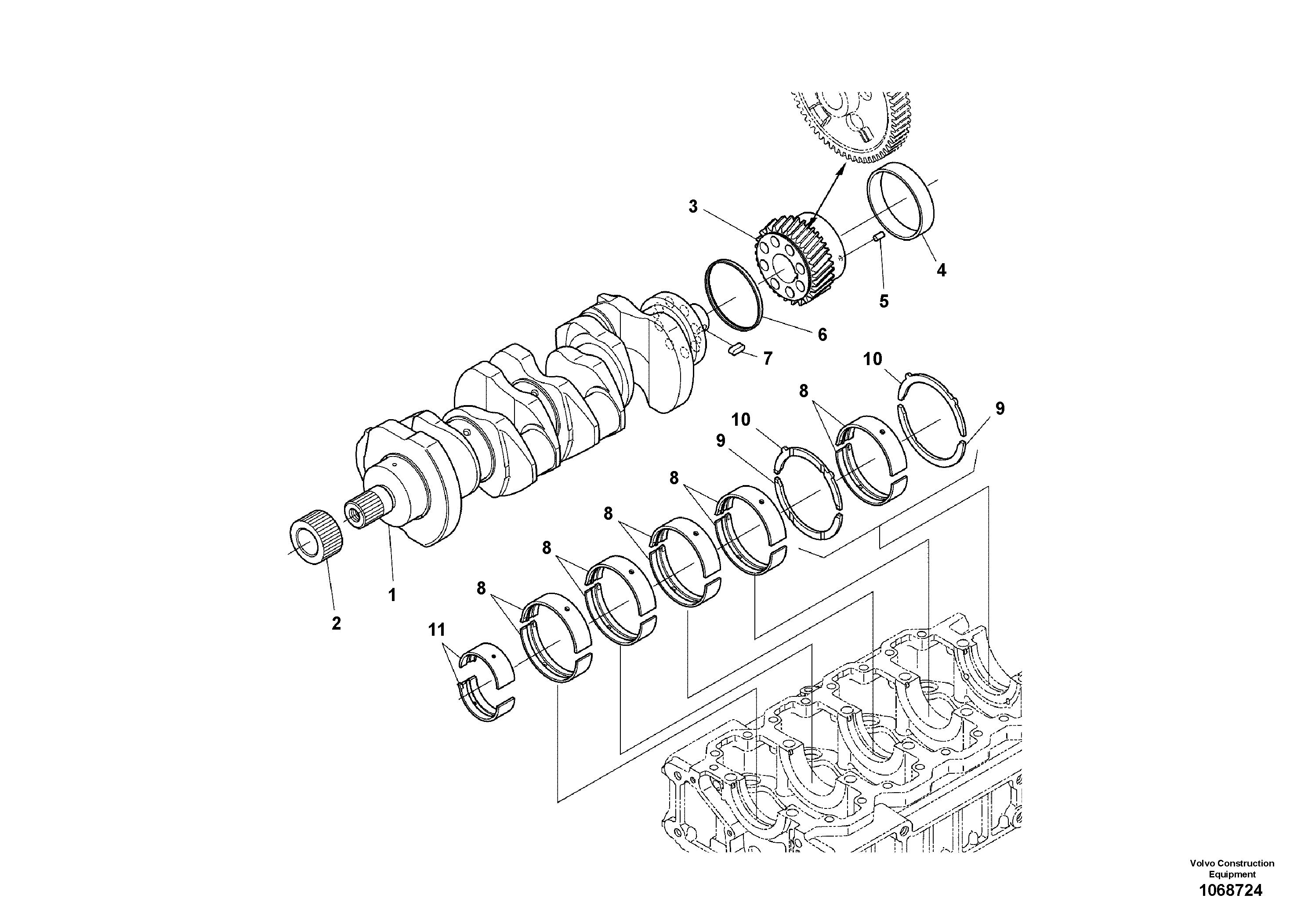 Bellcrank VOE23043739 VOLVO