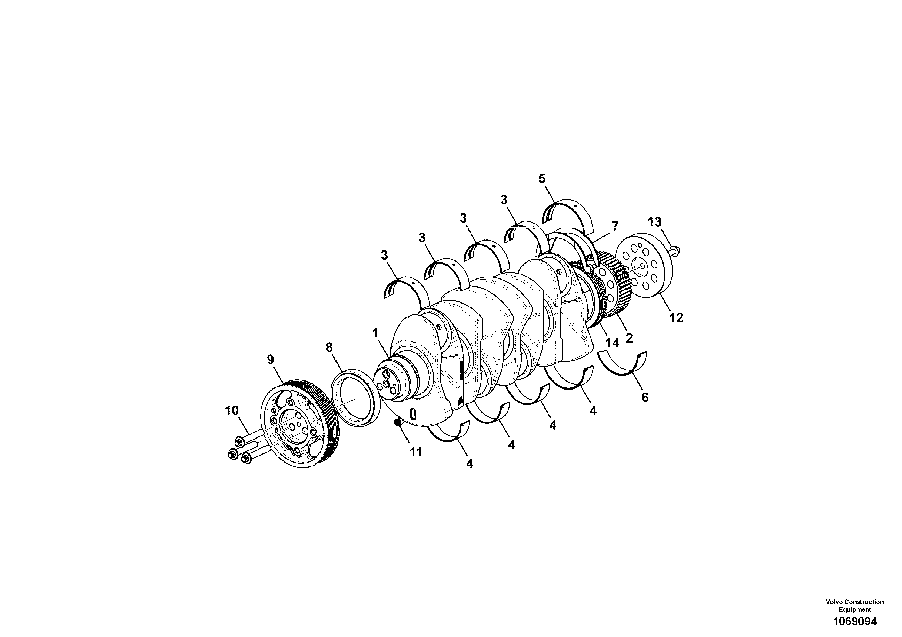Pull rod VOE17431375 VOLVO
