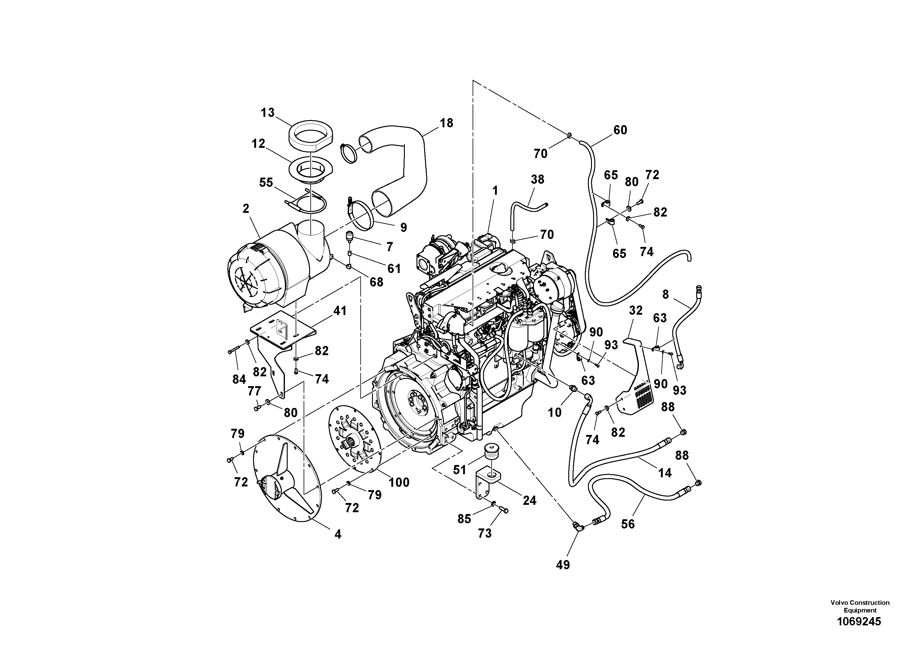 Timing gear casing RM46643870 VOLVO