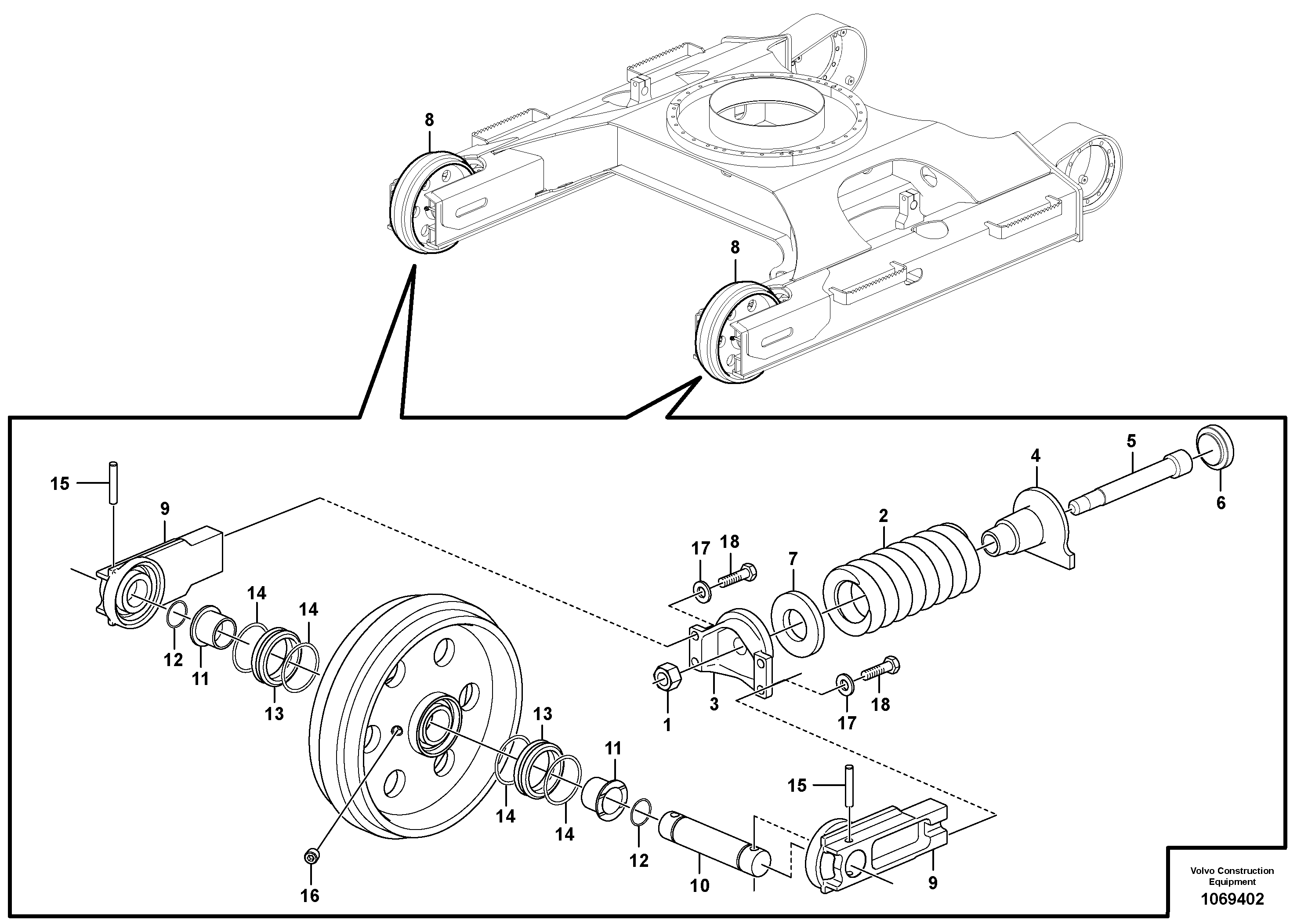 Seat frame VOE14629417 VOLVO
