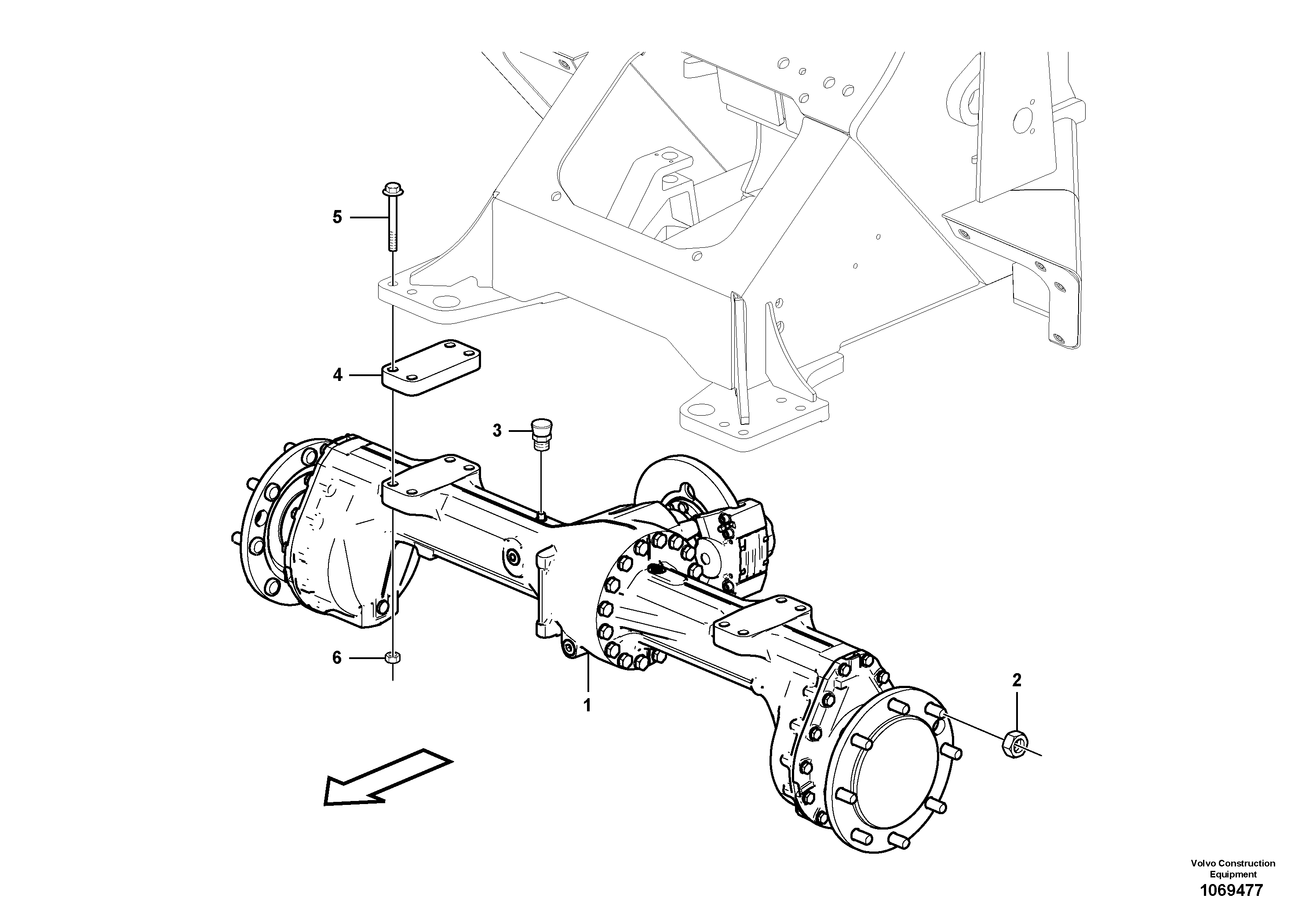 Mounting rail VOE968662 VOLVO