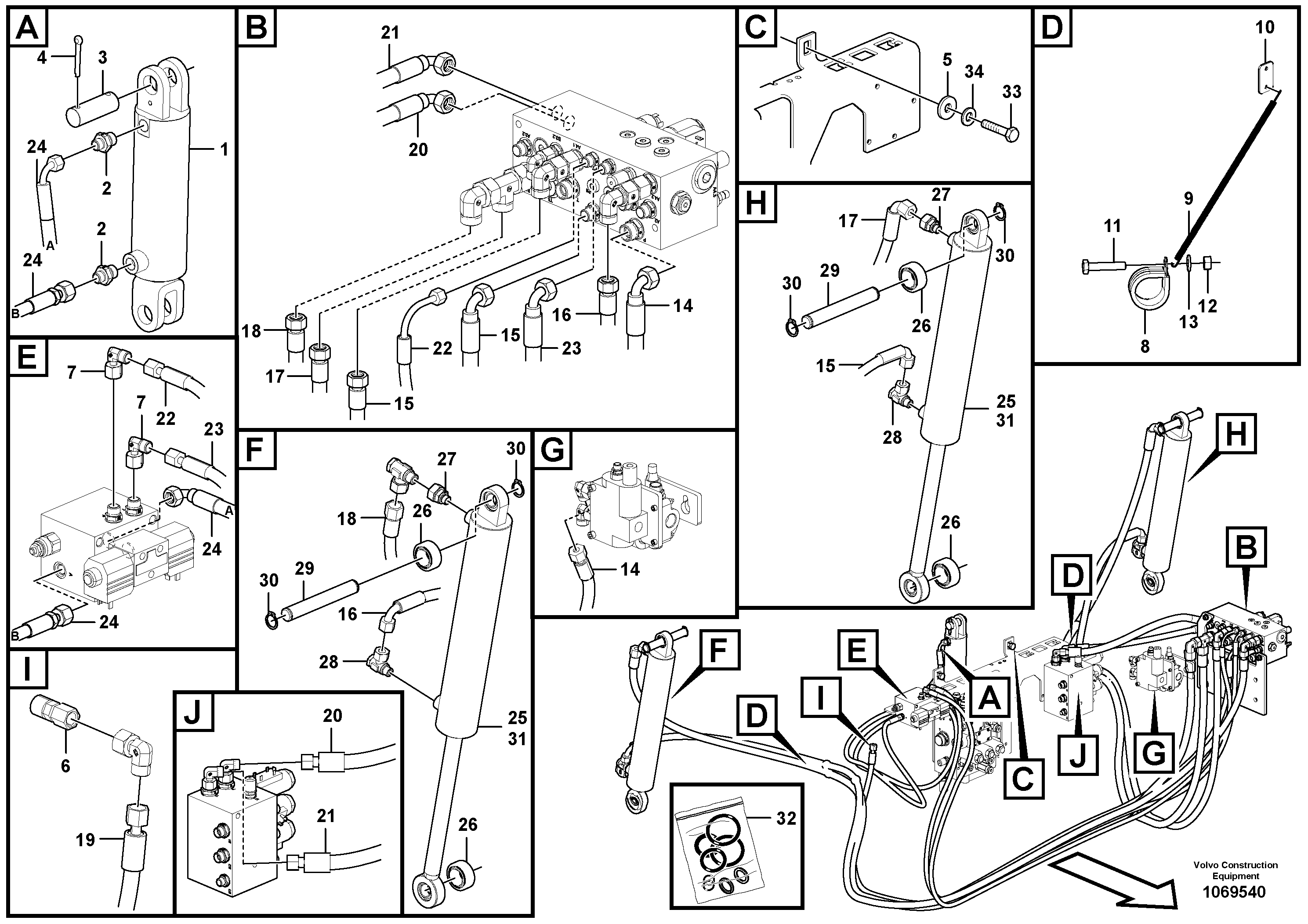 Hose assembly RM/VOE46696795 VOLVO