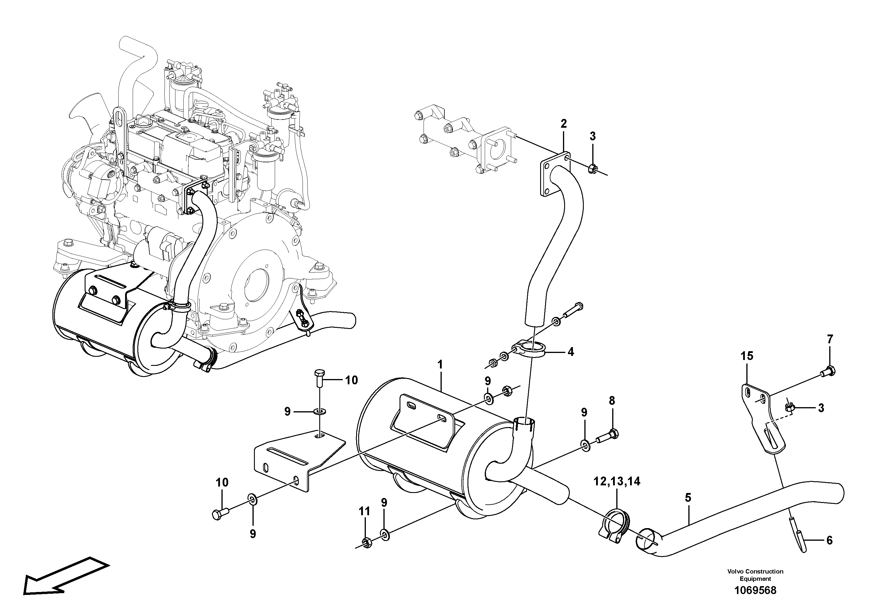Cable harness,upper.s VOE15622337 VOLVO