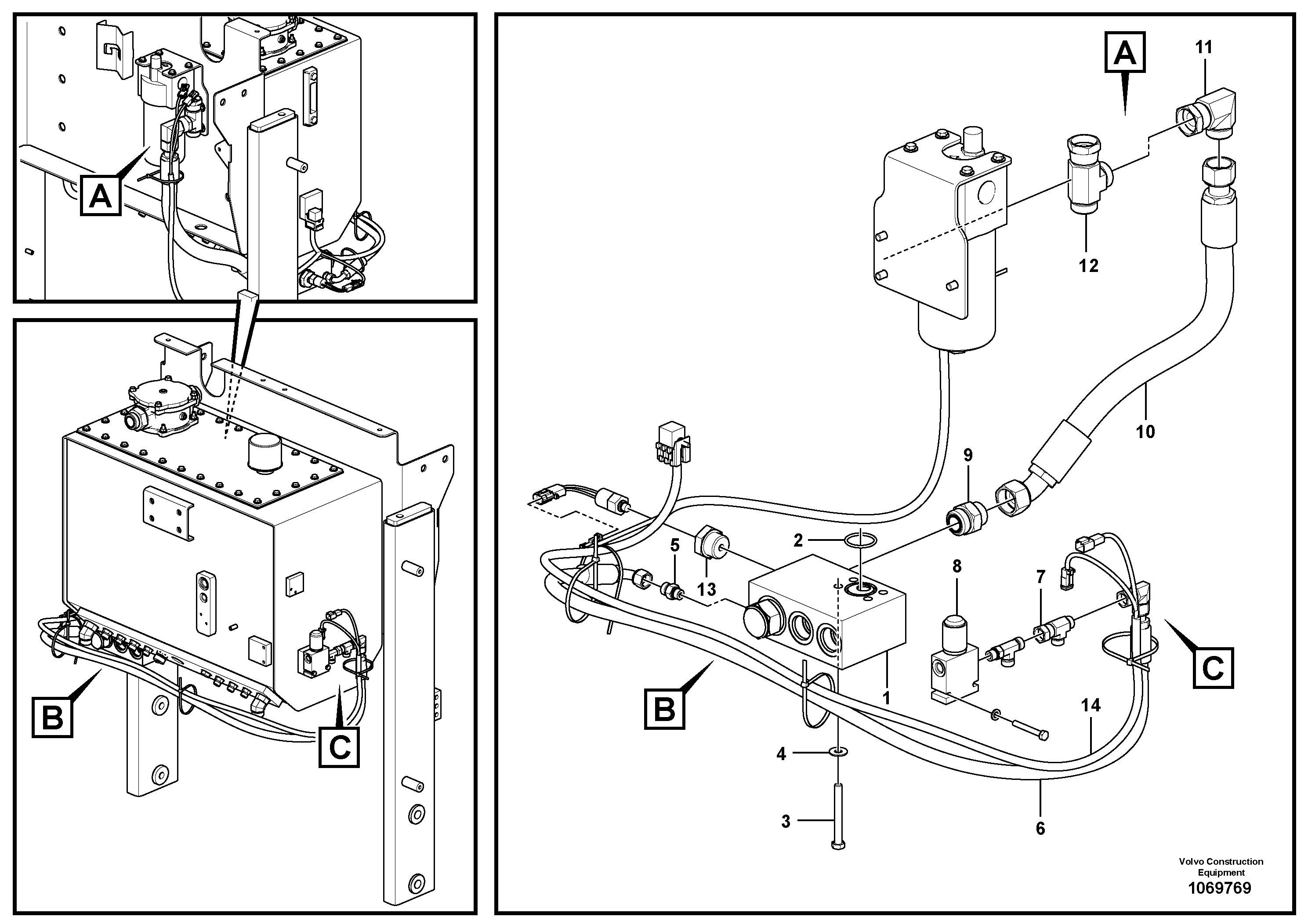 Timing gear casing VOE16643128 VOLVO