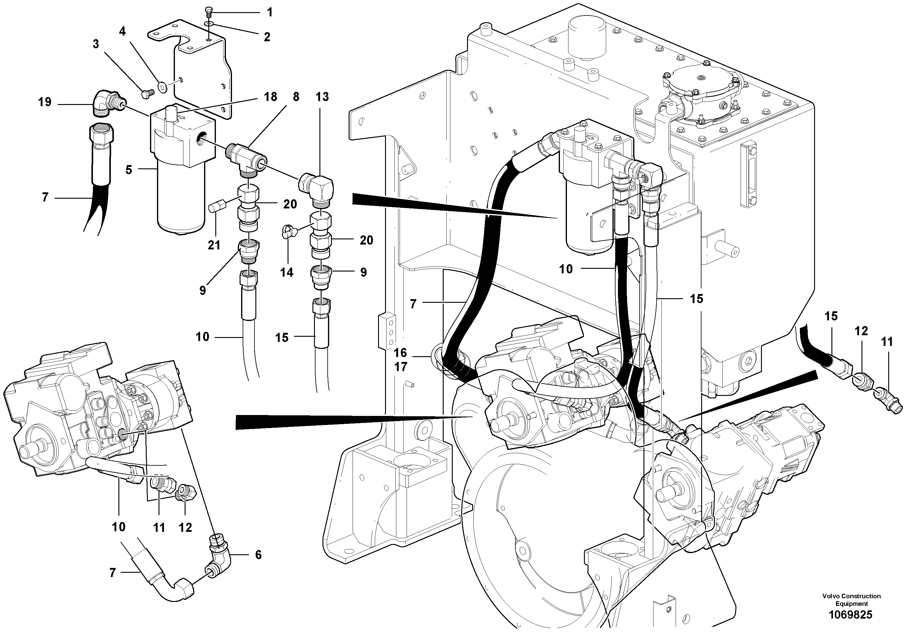 Timing gear casing VOE16021854 VOLVO
