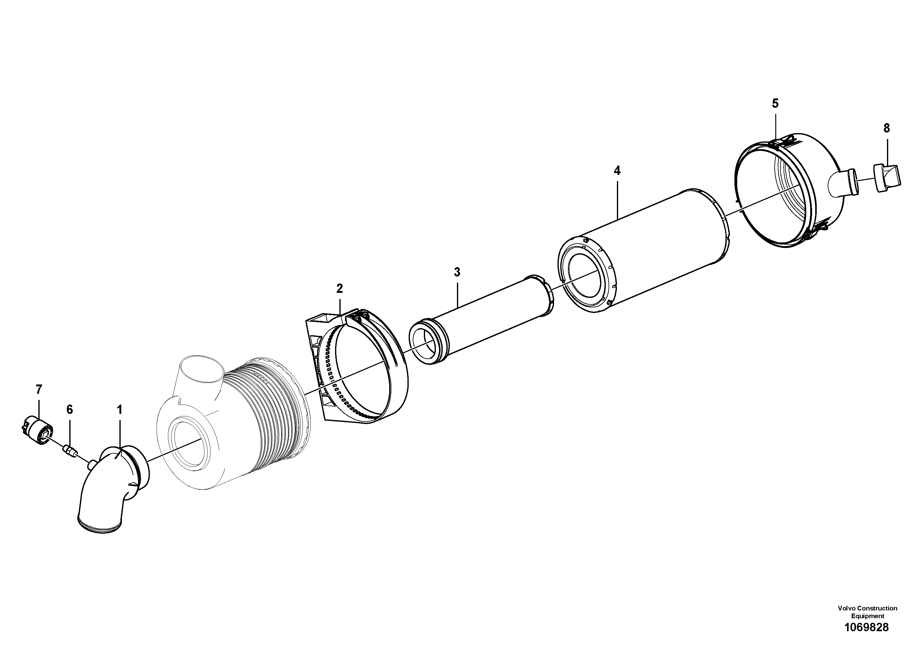 Hand throttle wire VOE17235682 VOLVO