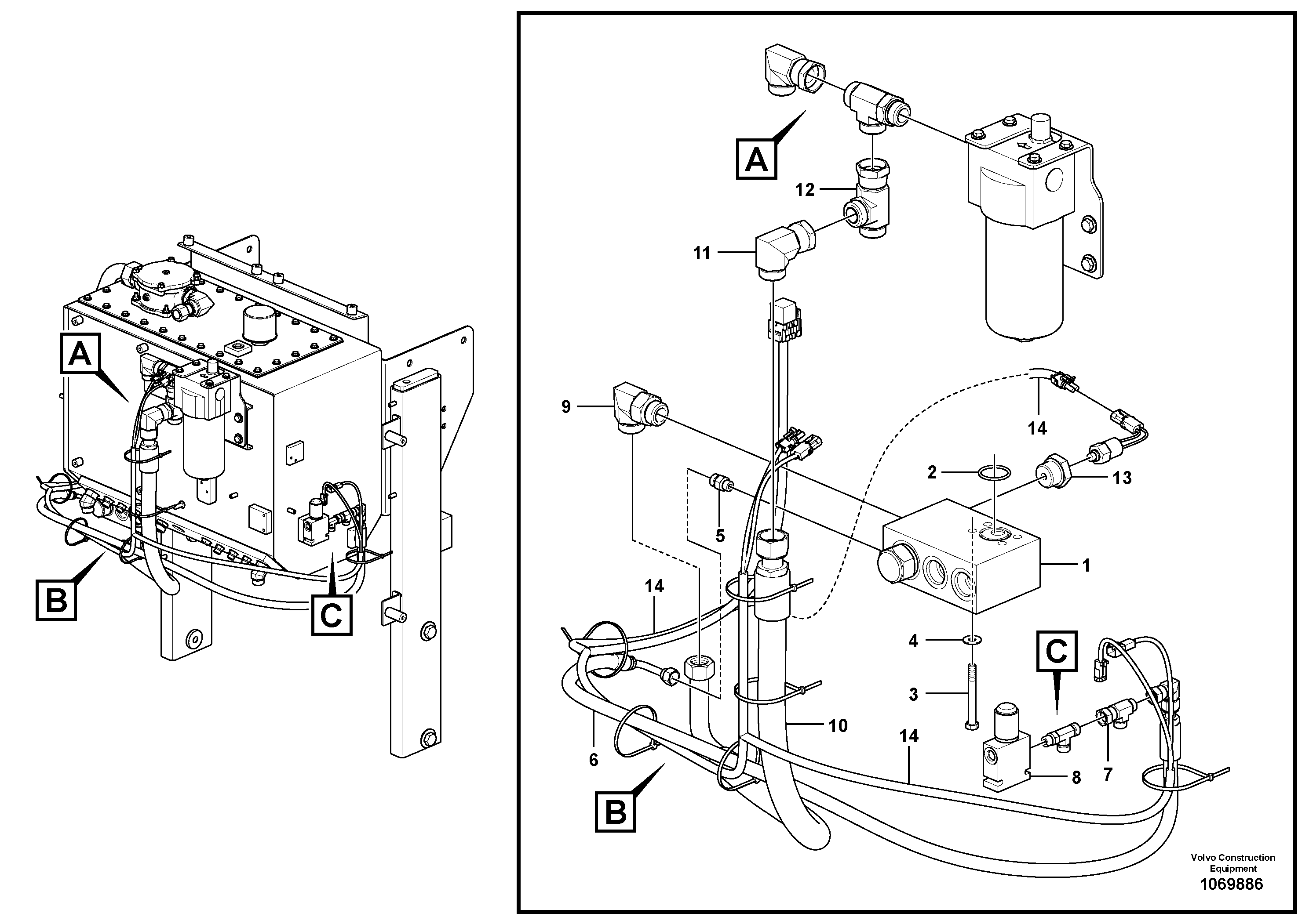 Timing gear casing VOE15413035 VOLVO