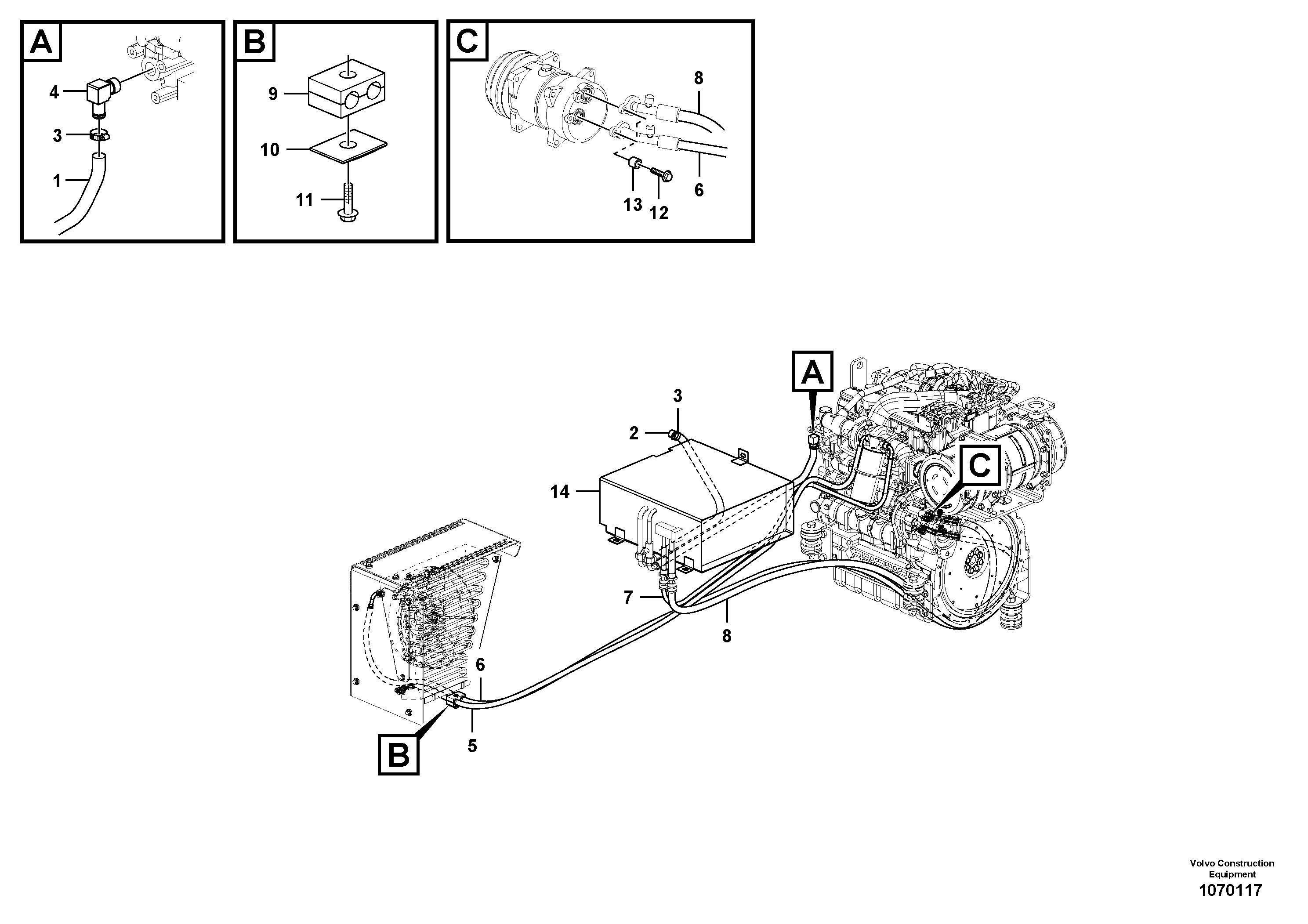 Timing gear casing VOE15222741 VOLVO