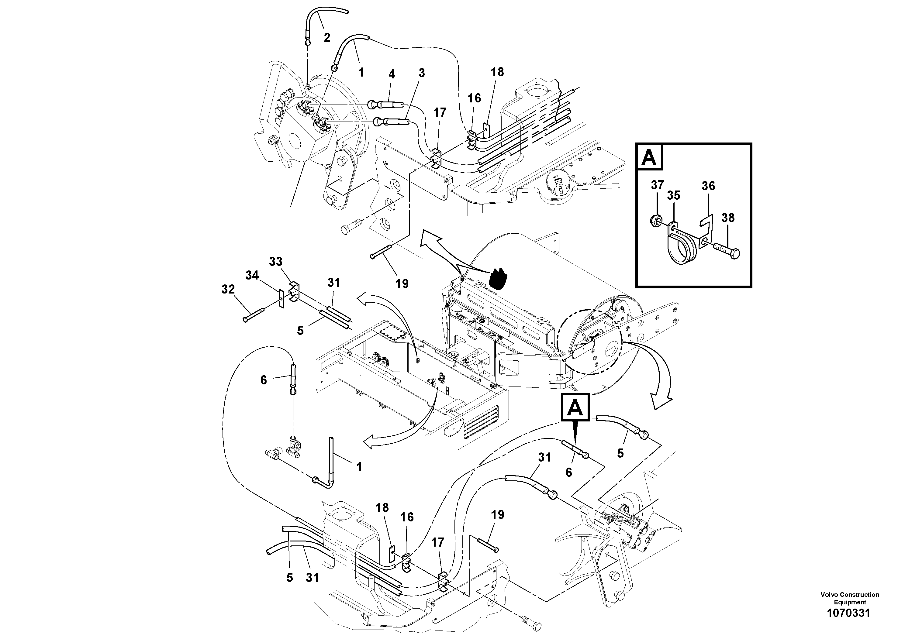 Timing gear casing VOE12834634 VOLVO