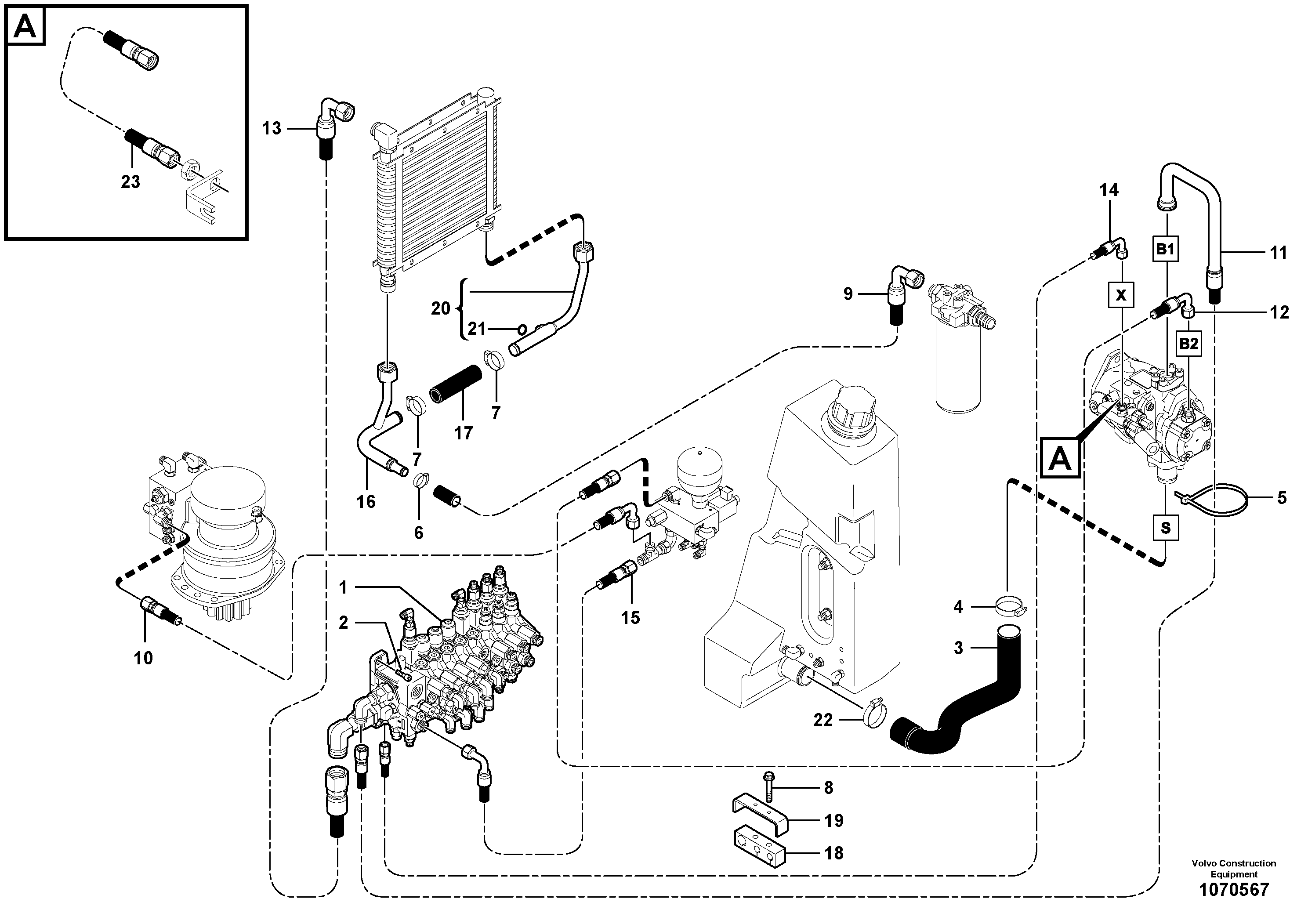 Timing gear casing VOE11801048 VOLVO