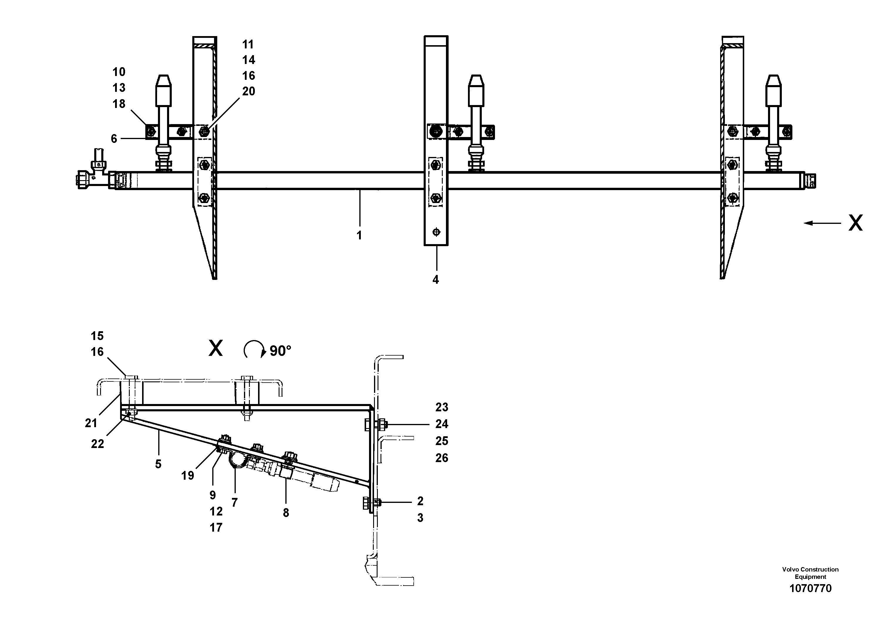 Mounting rail RM96720636 VOLVO